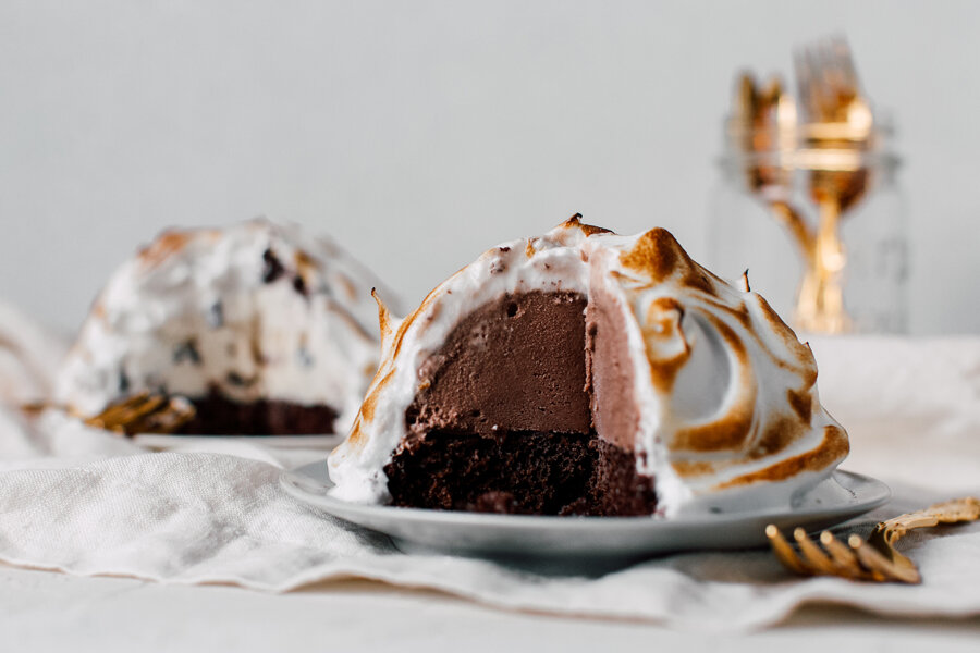 Bellingham Food Photographer Katheryn Moran Baked Alaska Cake Recipe