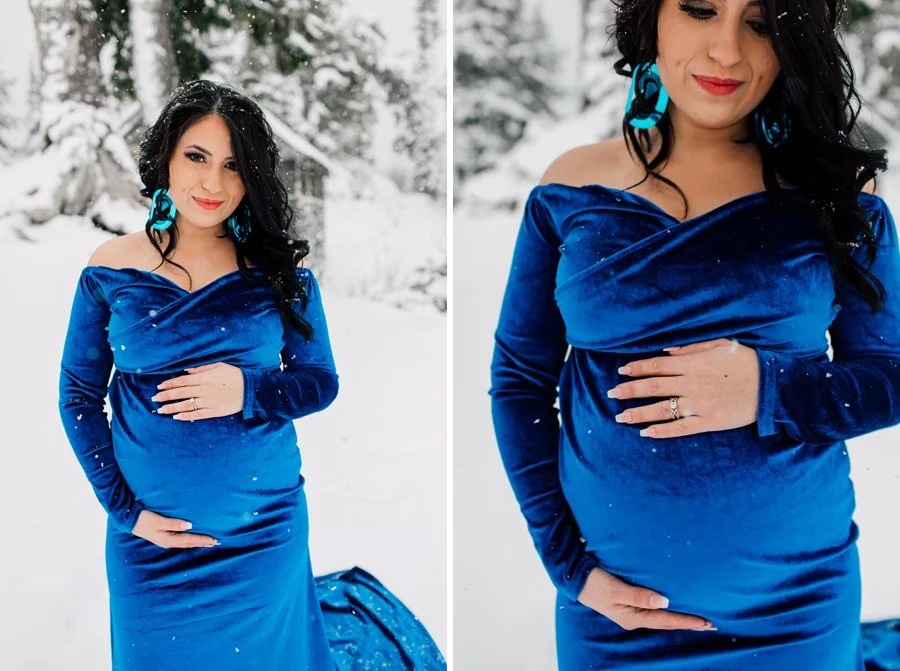 Bellingham Maternity Photographer Katheryn Moran Mount Baker Snow 