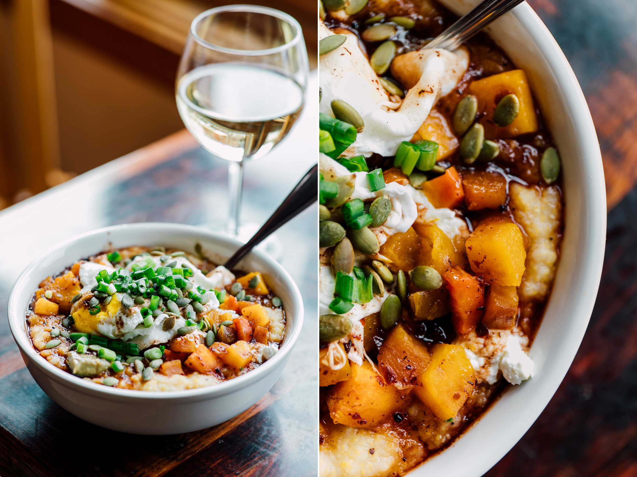 Bellingham Food Restaurant Photographer Food Styling Katheryn Moran Evolve Cafe Fairhaven Polenta Bowl