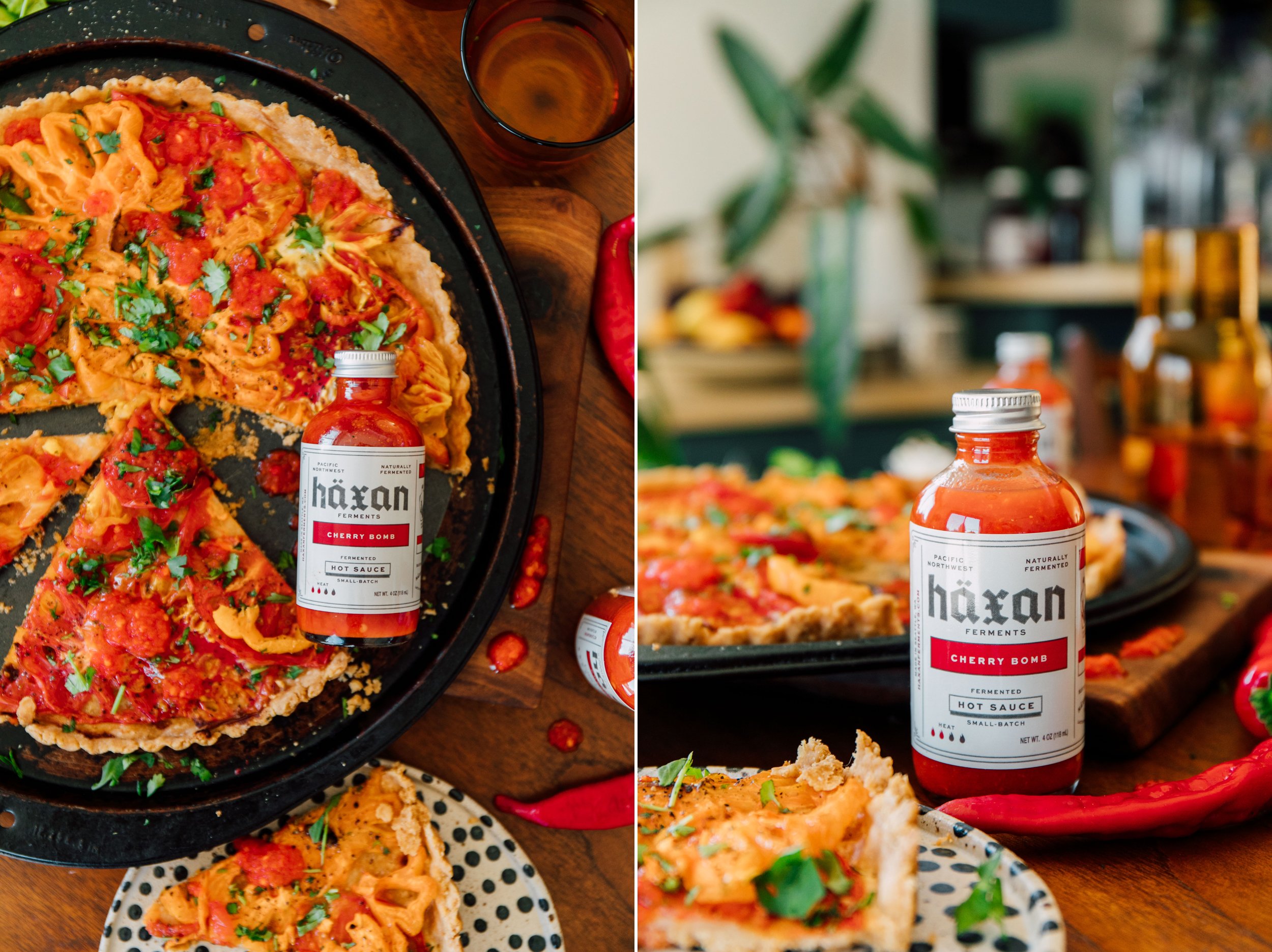 Bellingham Seattle Food Product Photographer Hot Sauce Cottage Core Styling Katheryn Moran Photography