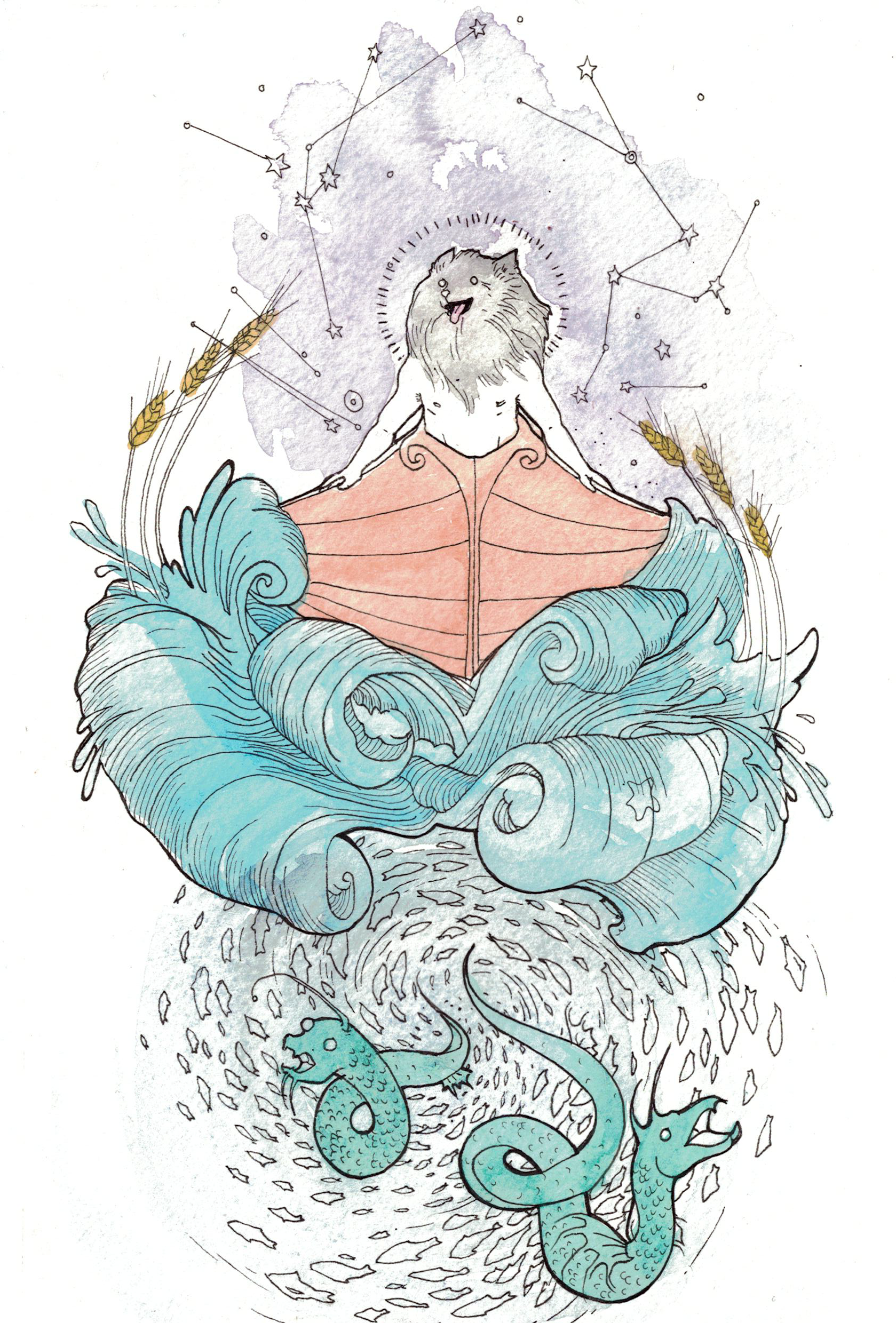 Pomeranian Spirit Guide (for Vincent), 2016