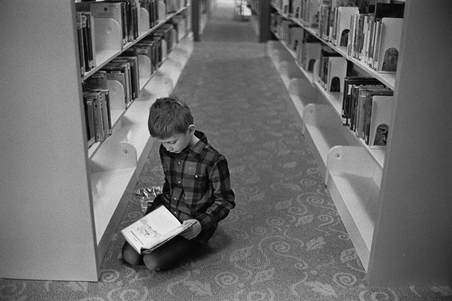 ^ Exploring the children's section at the Nashville public library downtown which Jasper was very excited to find carries ALL the Captain Underpants books.