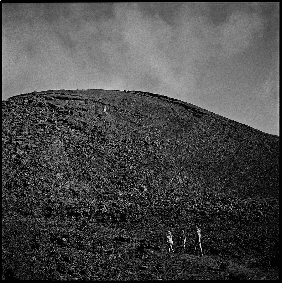 Hiking through Kīlauea Iki Crater in Volcanoes National Park.
