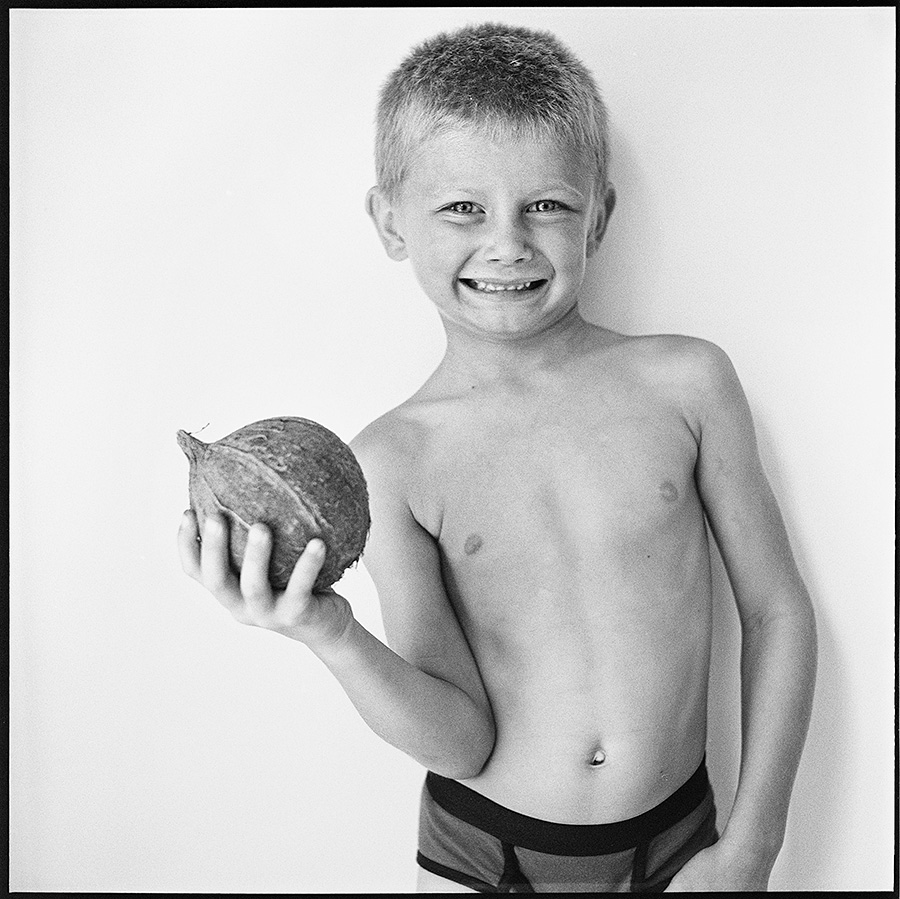 An hour later he had his coconut...and the most bestest cheesiest smile to go with it.