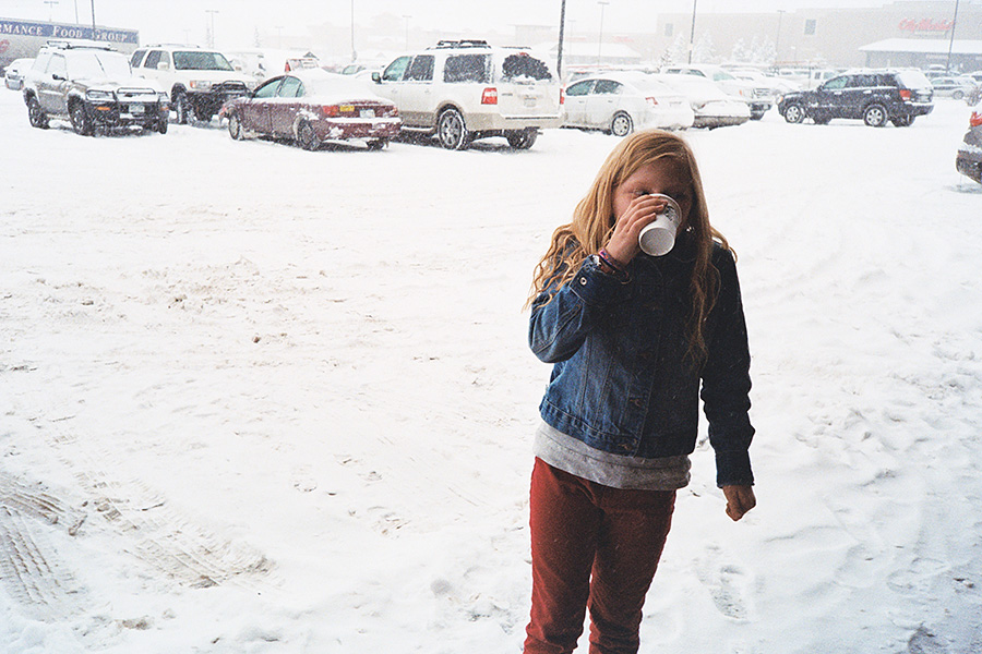 Coffee (for me) / hot chocolate (for her) stop.