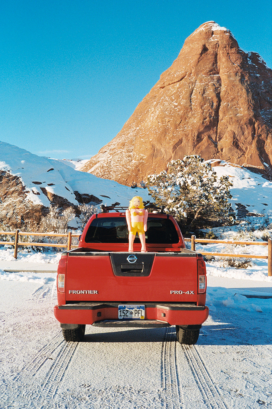 Out of the three or four cars we saw our whole time in Arches, of course one had to have a blow up doll strapped to it.