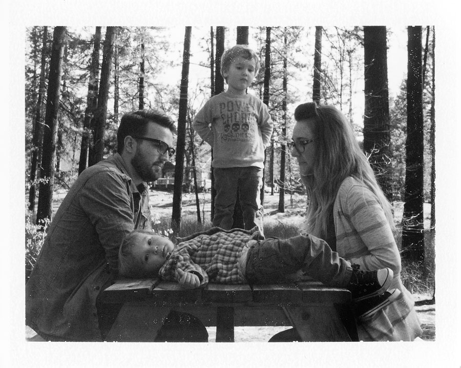 The Becklunds - Photographed on a Polaroid 180 on Fuji FP3000bw film.