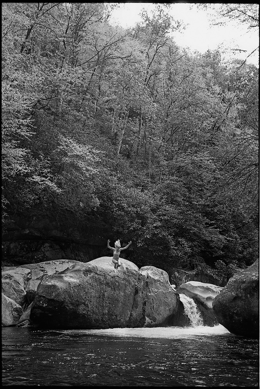  I've known this girl for 15 years and she still surprises me...can't believe she jumped in the freezing ass cold river!