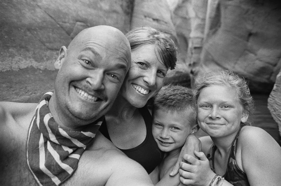 ^ The very worthwhile reason for enduring the 5 mile hike to Zebra Canyon is stripping down out of your sweaty clothes and hiking through the shockingly brisk water filled slot canyon.