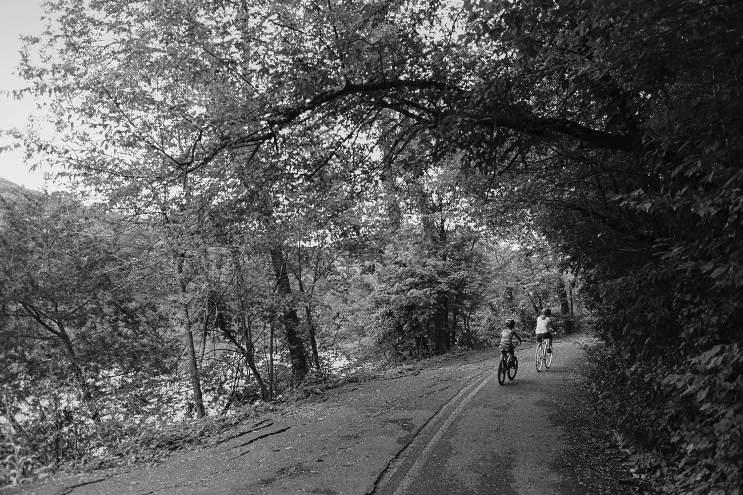 ^ Riding around Radnor Lake.