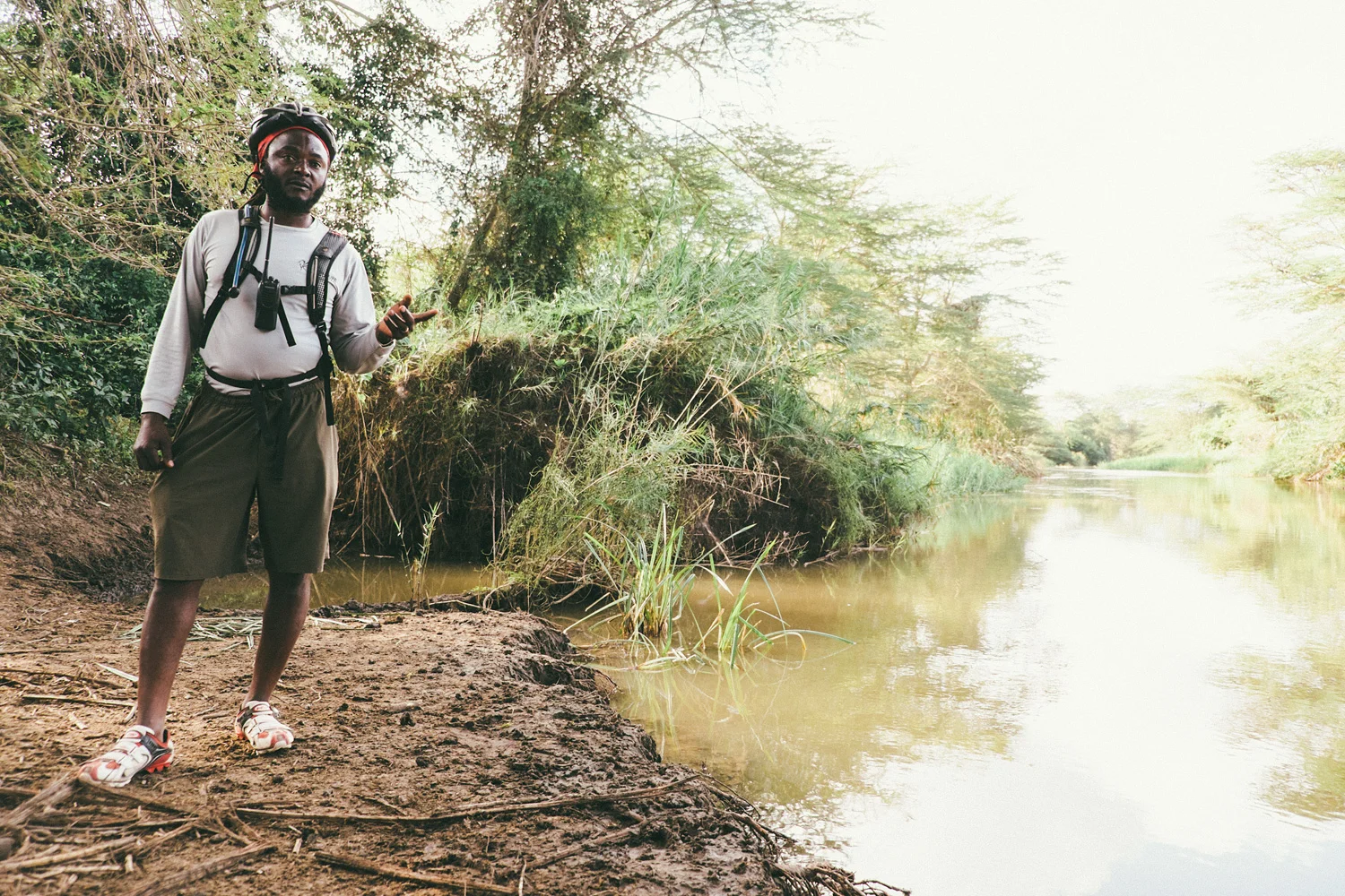 ^ "Don't stand so close to the water man, alligators will get you."