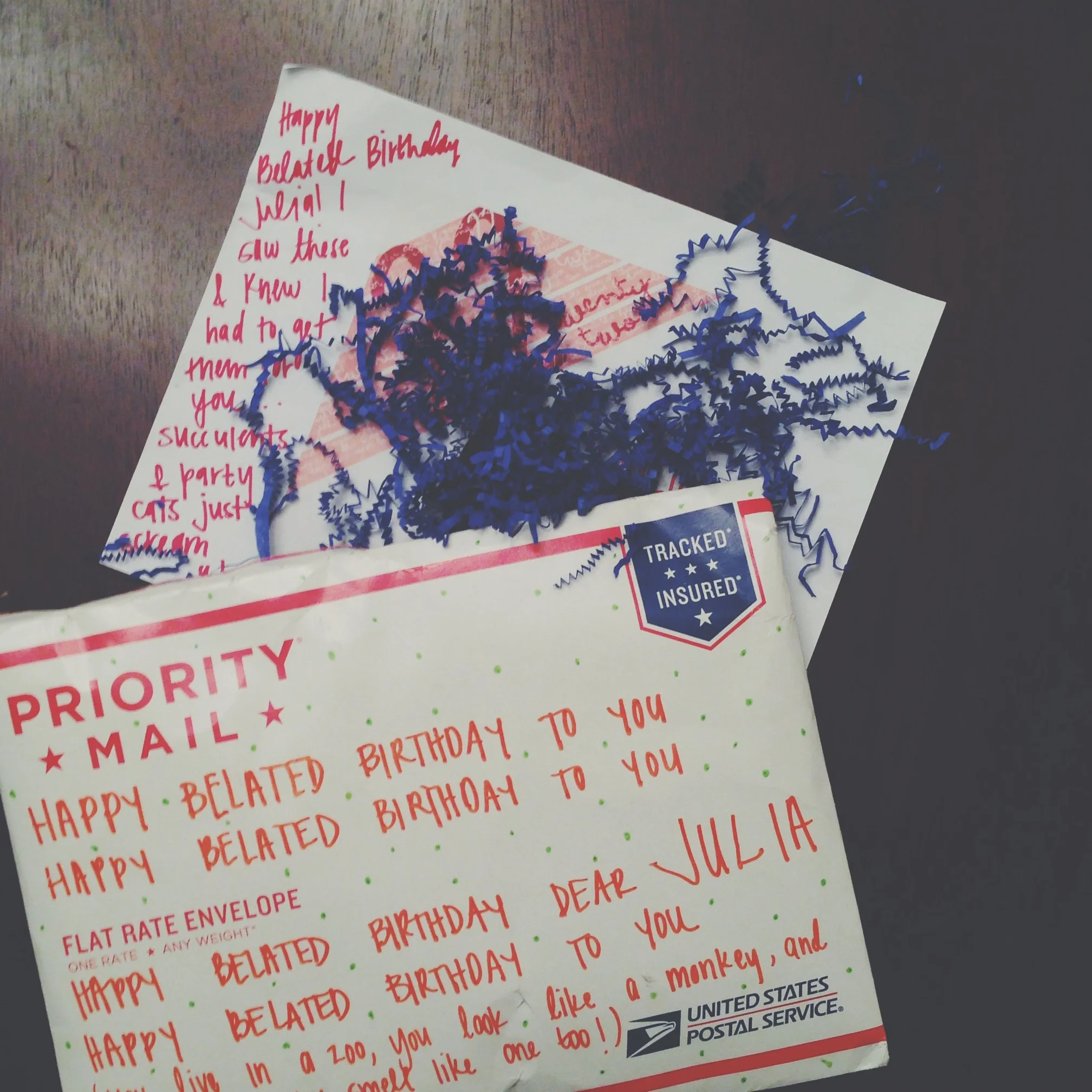 Birthday mail was awaiting at home <3. 