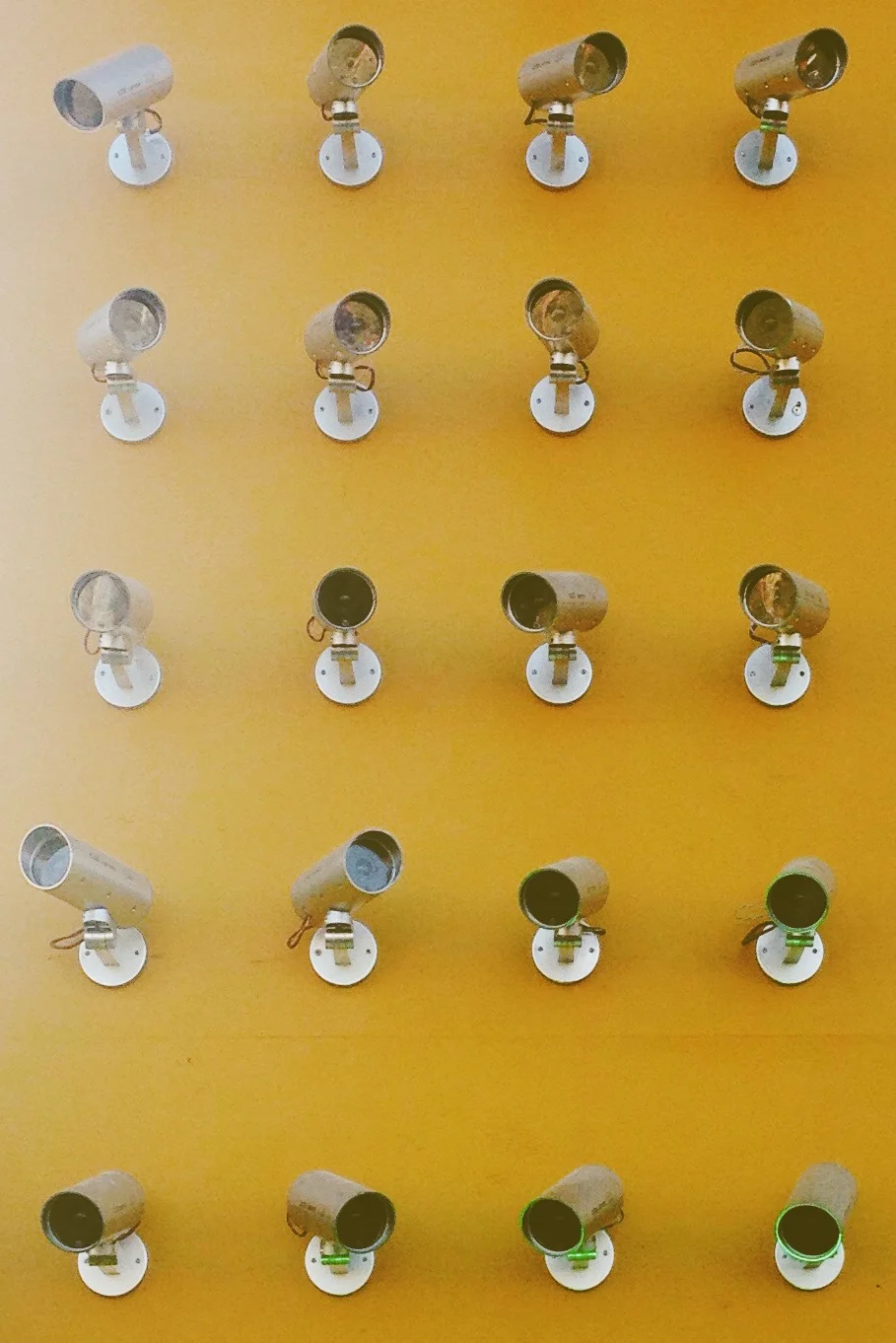 Closeup of an art installation
