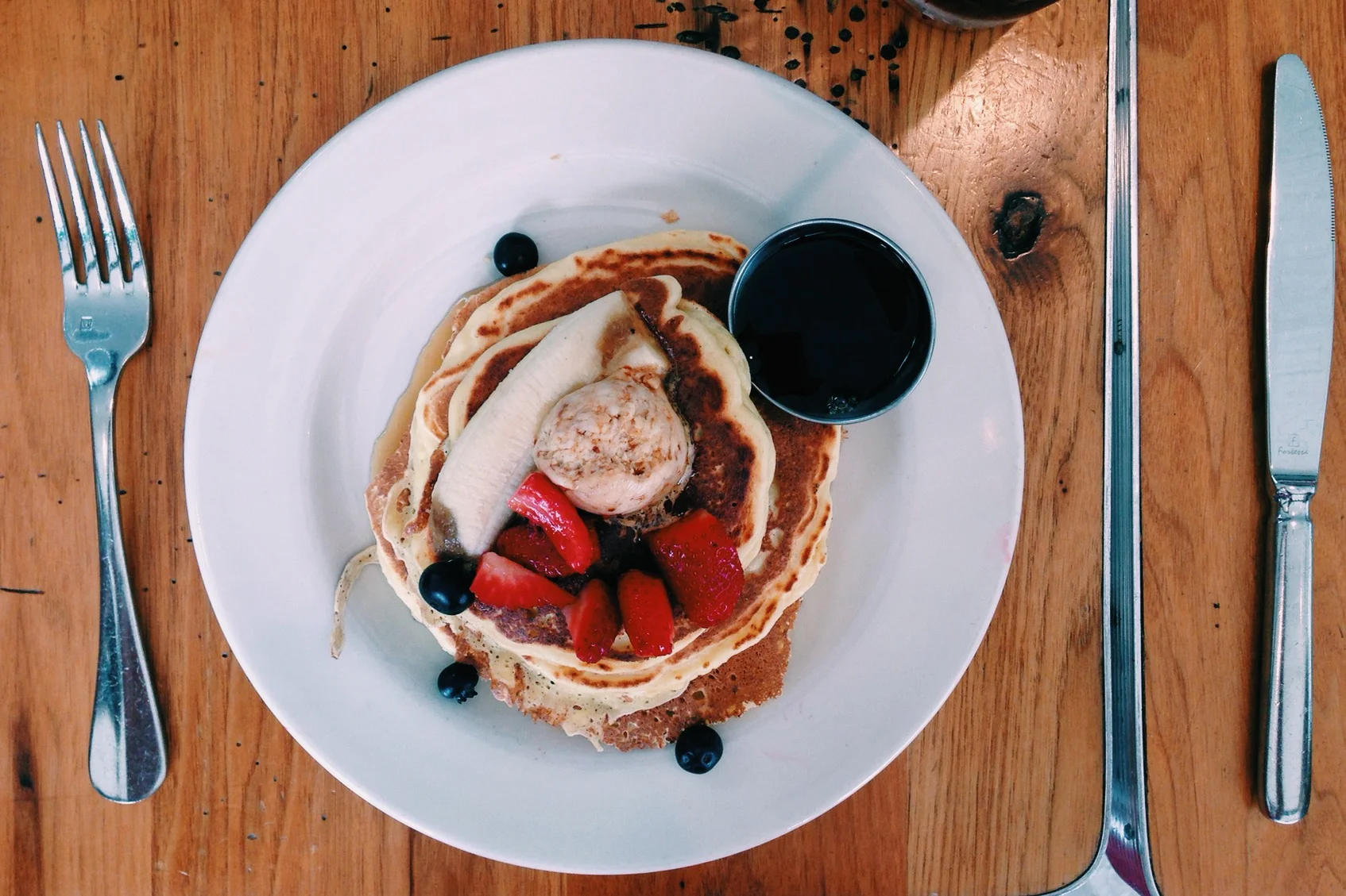 Thursday's breakfast // ricotta pancakes