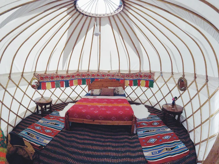 Our yurt, shot by Emily on her GoPro