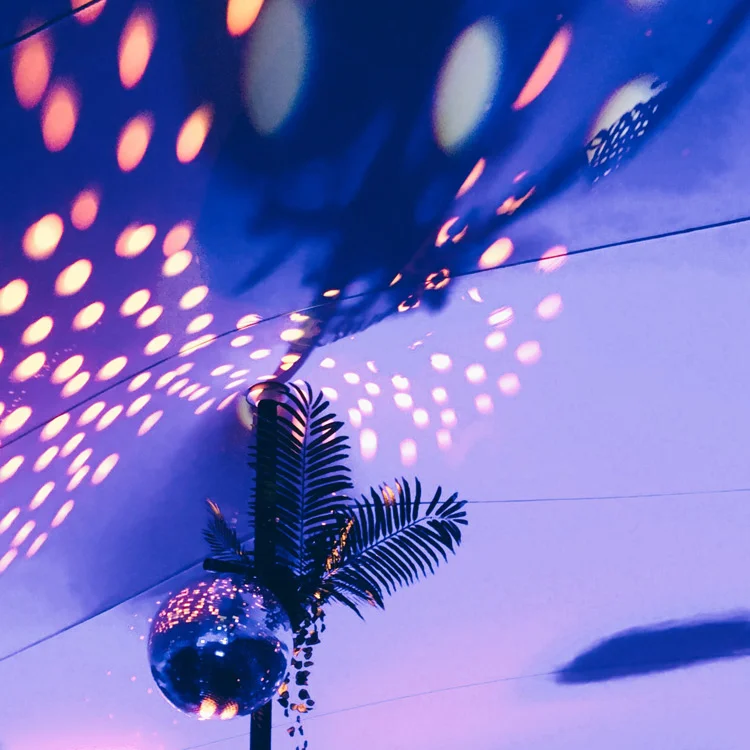 Disco ceiling at Two Bears