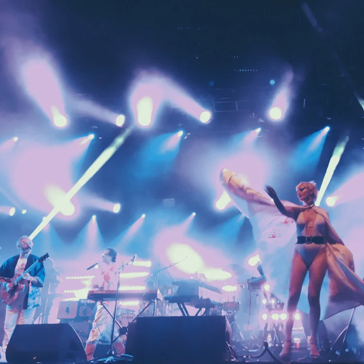 Hot Chip brought up dancers for a Prince tribute song
