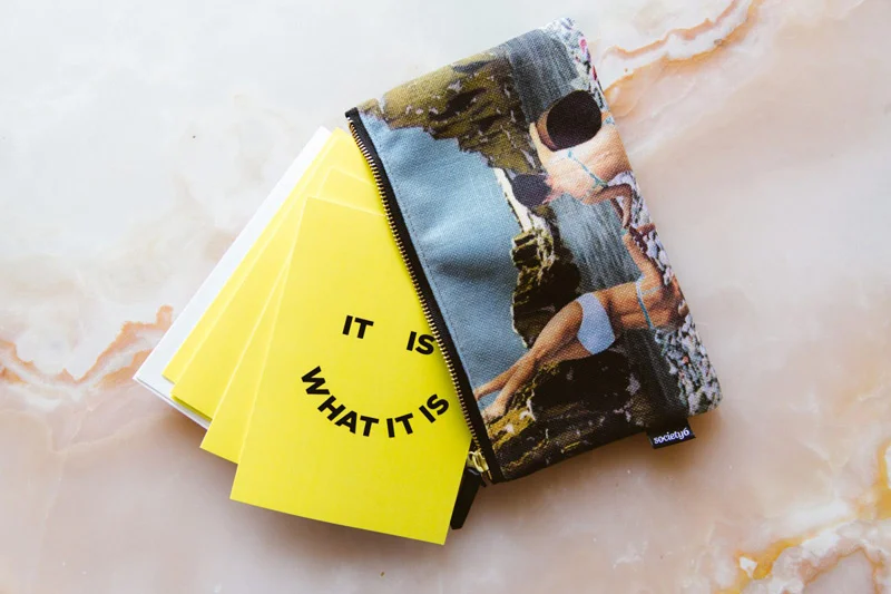 Image via Society6, ft. pouch by Leafandpetal