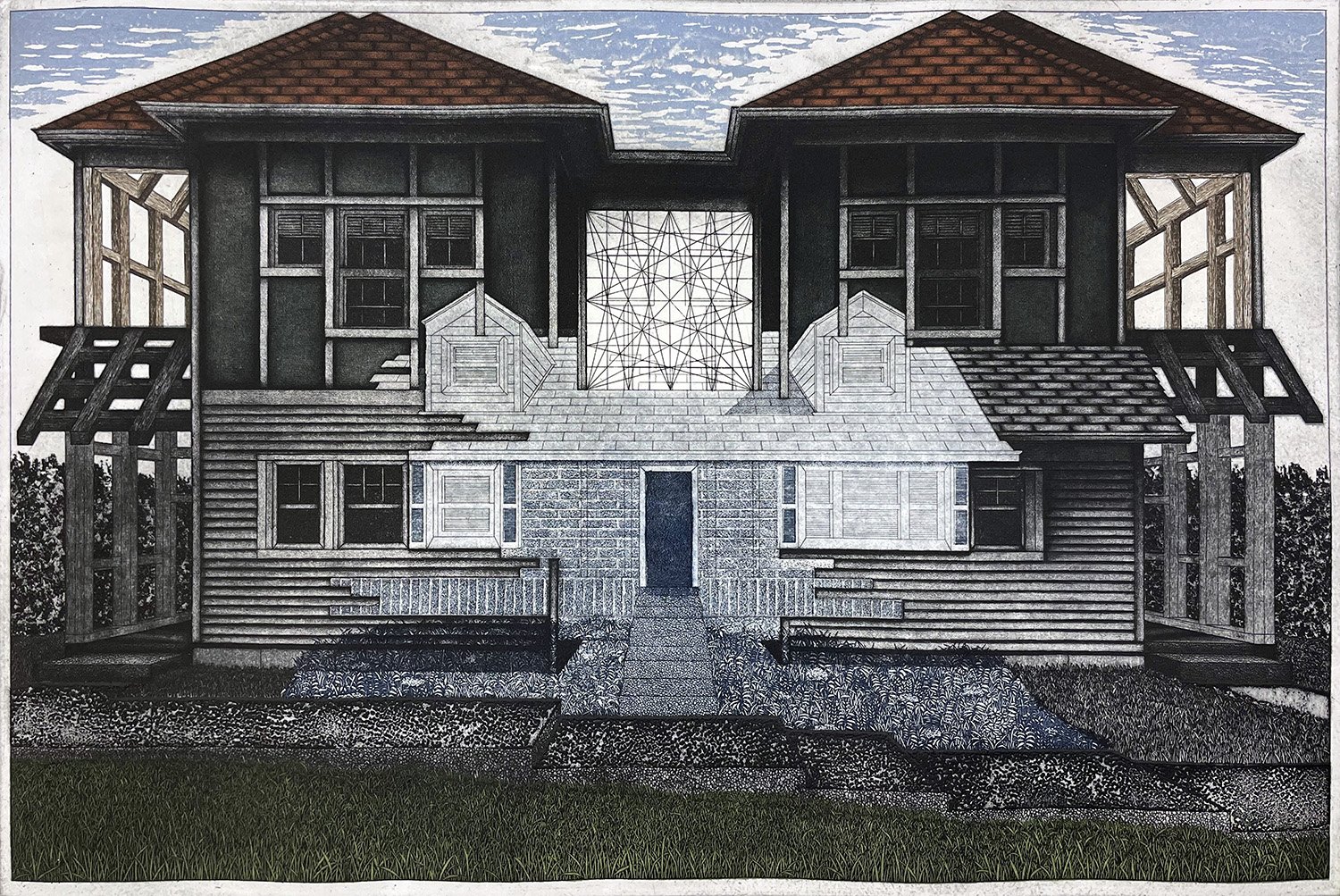 Expand and Contract Multi-Plate Etching 12” x 17.5” 2023