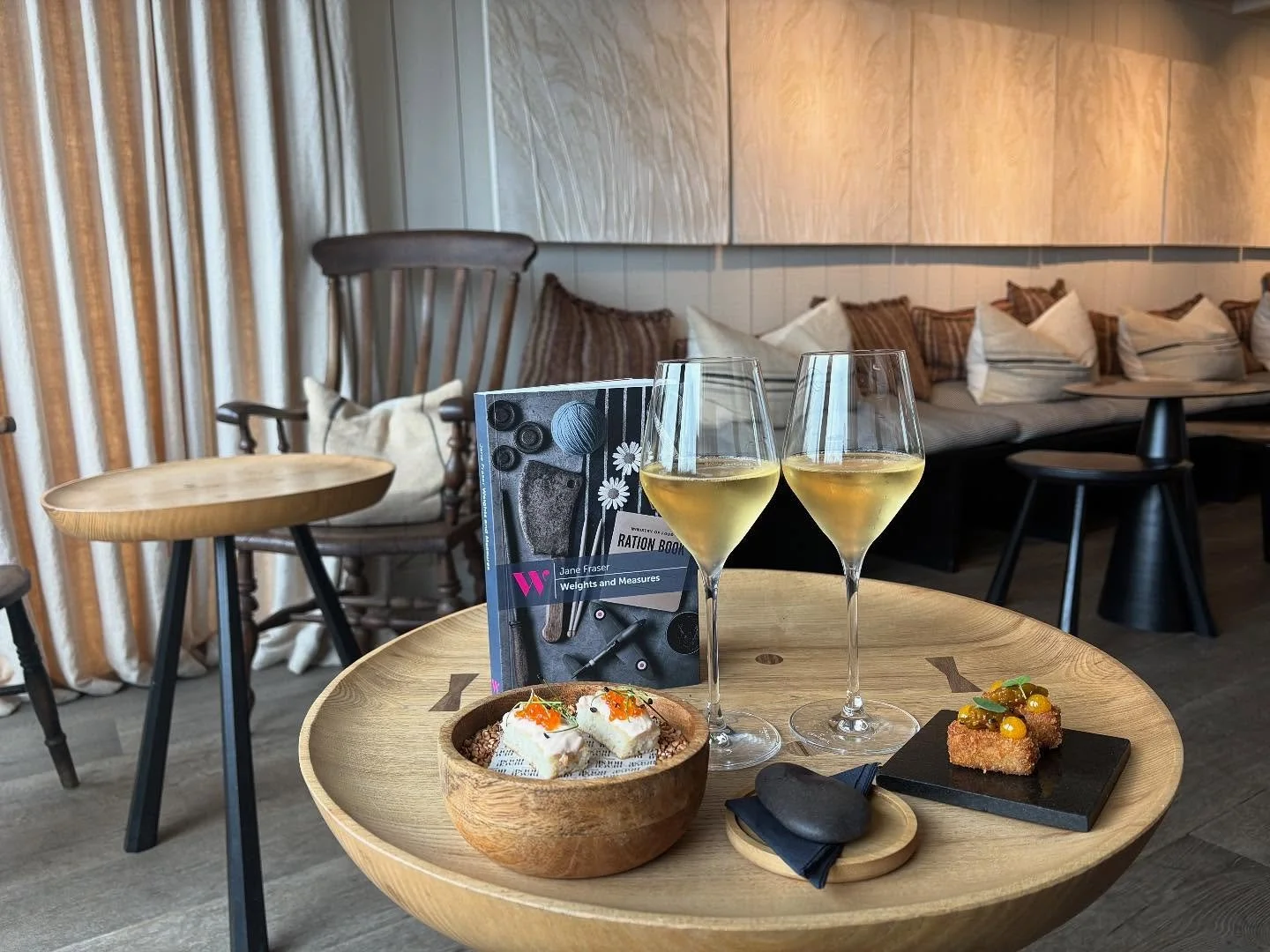 A week later than planned (life got in the way!) we had a gorgeous lunch @beachouseoxwich to celebrate the publication of #WeightsandMeasures @watermarkpressbooks. Diolch to Team @hywel_griffith for the wonderful welcome, the card and the champagne. 