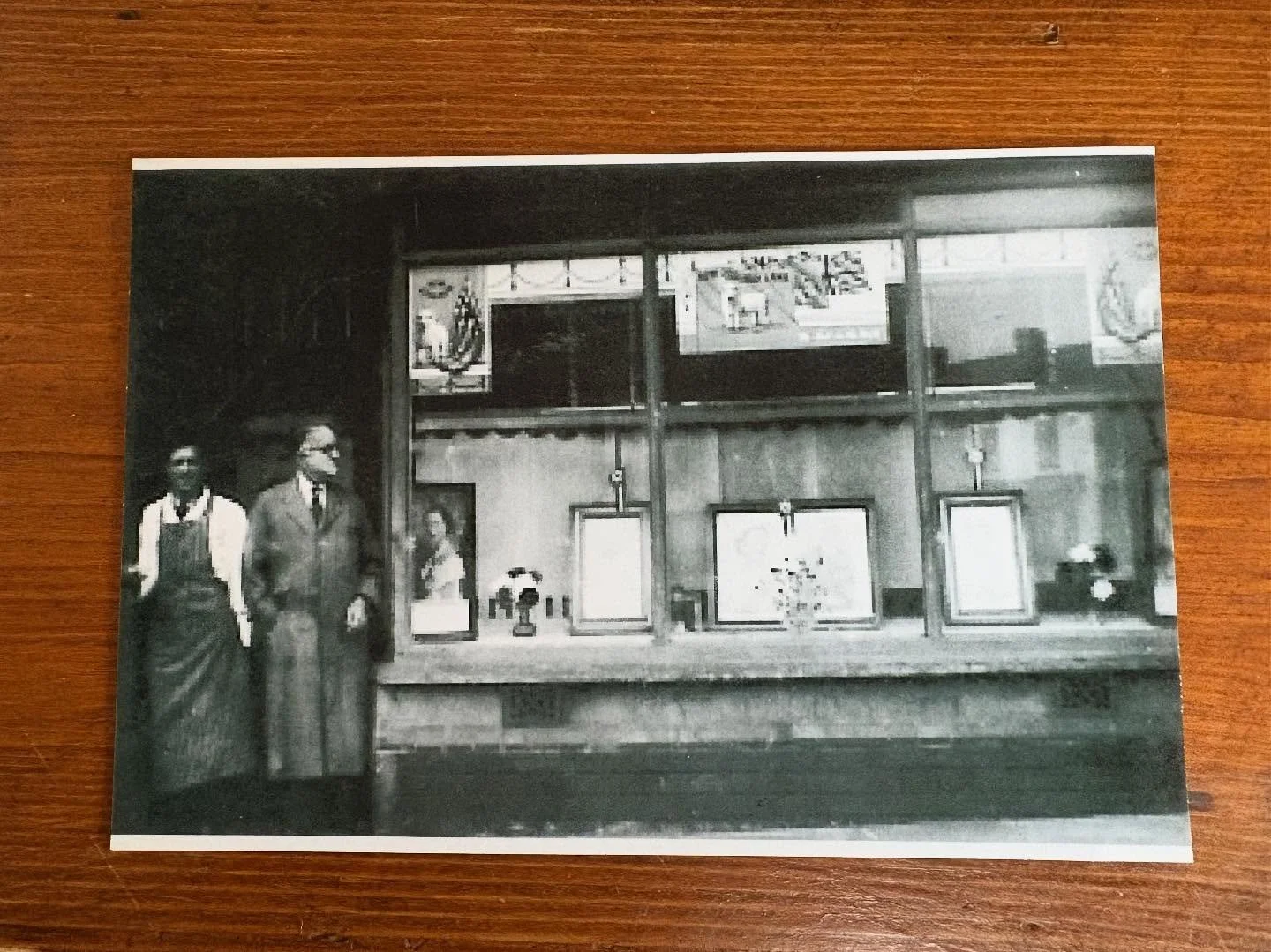Butcher Shop. Swansea. Setting for #WeightsandMeasures @watermarkpressbooks 
My Dad (almost 98) dug this image out of him with his father. Looking at the window display I&rsquo;d say 1953. #coronation. I was born and brought up here. #novel #historic