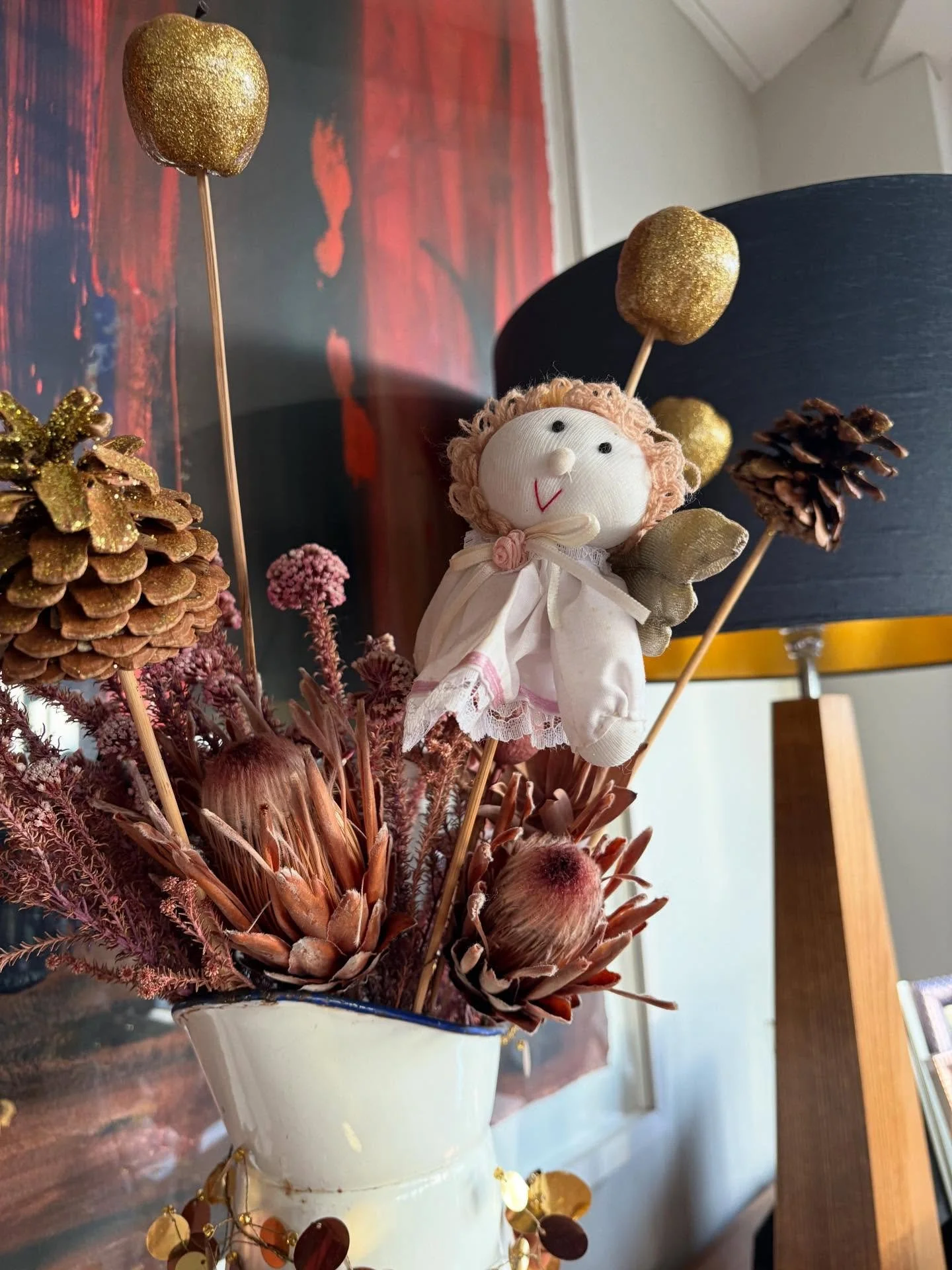 Bits and bobs about news and events. Christmas decorations are up and my website on link is updated. See more there about my new short story #TheBrokenWand (for which the first image here was the catalyst - demoted  from top of tree to jug!) publishe