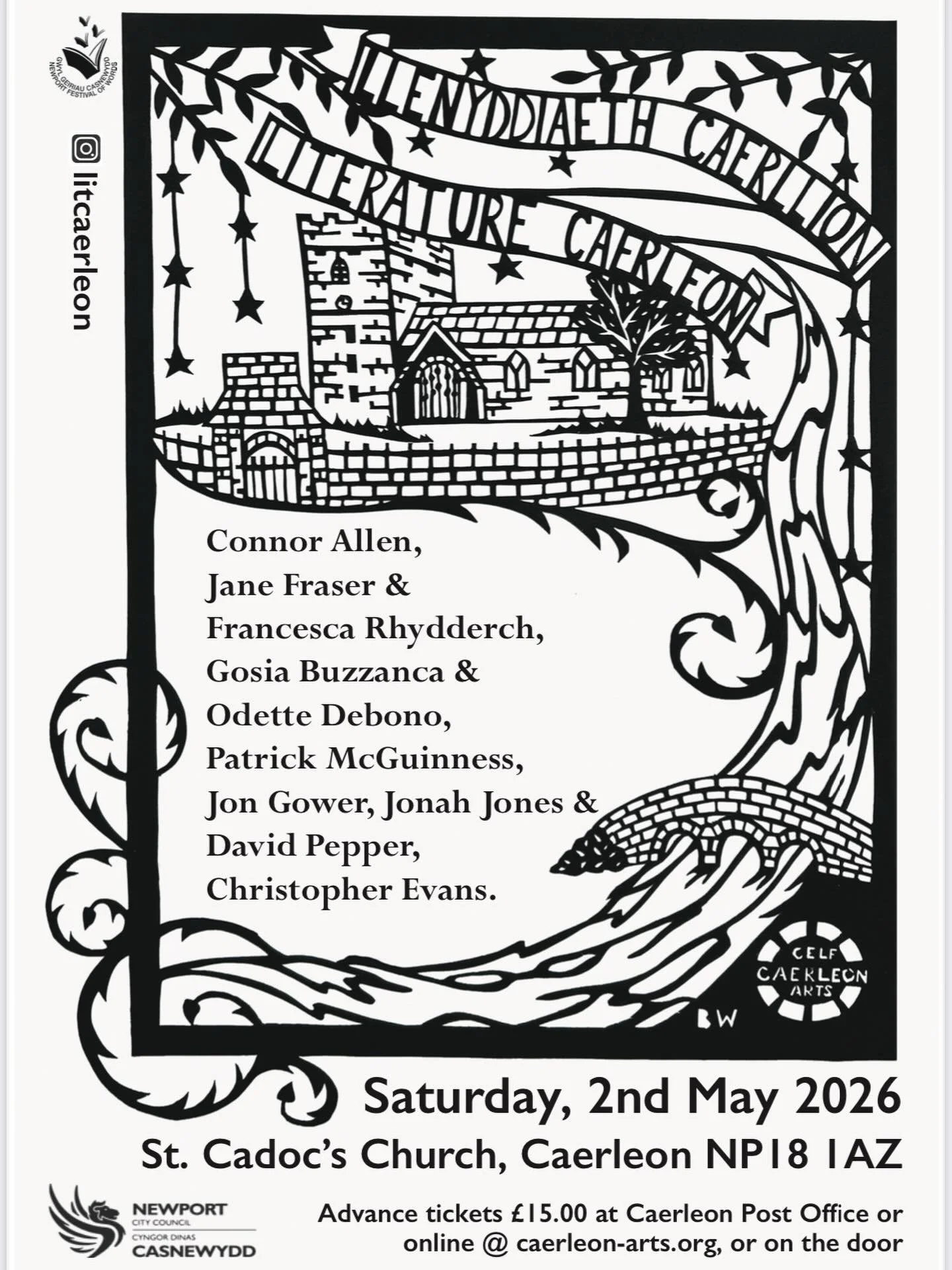 Looking forward to being part of this wonderful @litcaerleon festival. Honoured to be paired with the lovely @francescarhydderch for a session. We&rsquo;re going to be talking memoir, novels, memory, writing the gaps, and probably a whole lot more be