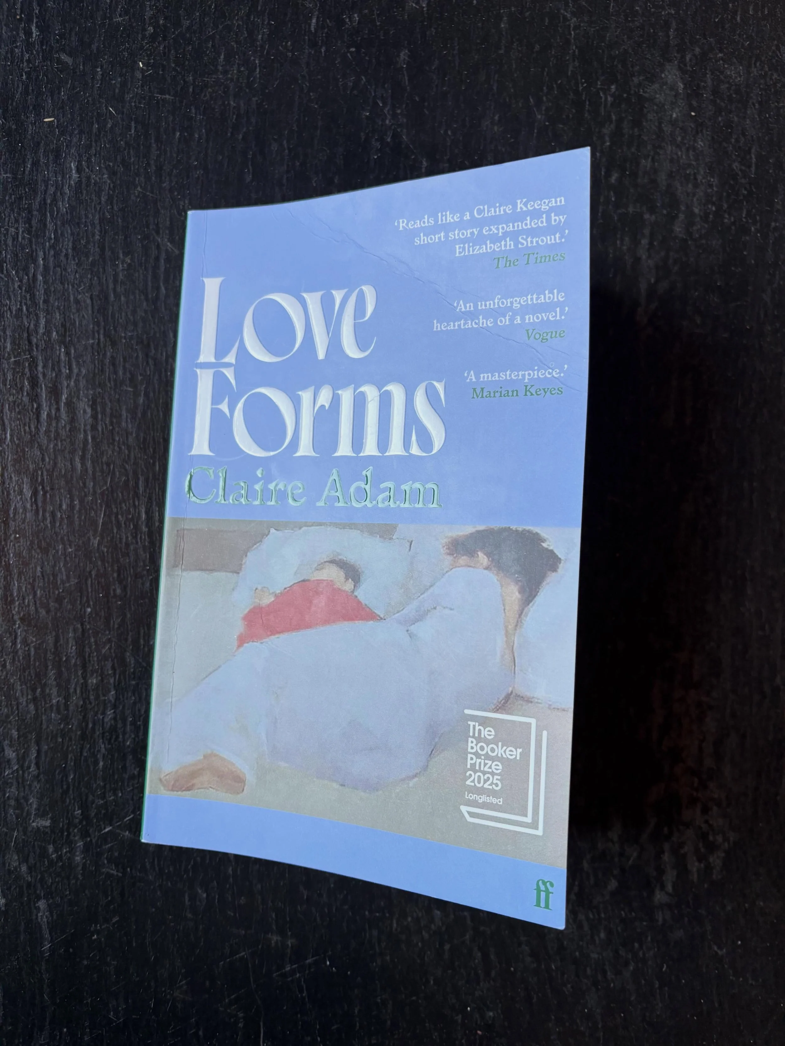 Storytelling at its finest. Have spent a couple of days captivated by the story and the writing #LoveForms @claireadamwriter @faberbooks . A poignant first person narrative of a mother searching for a child told without sentimentality and through fra