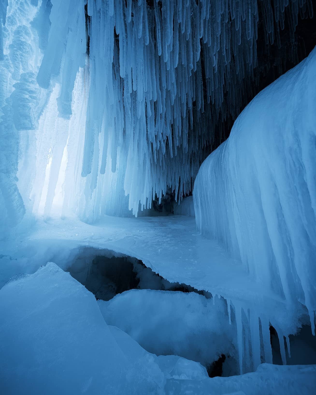 A cold day from a few years ago. What a playground this frozen river and waterfall was!