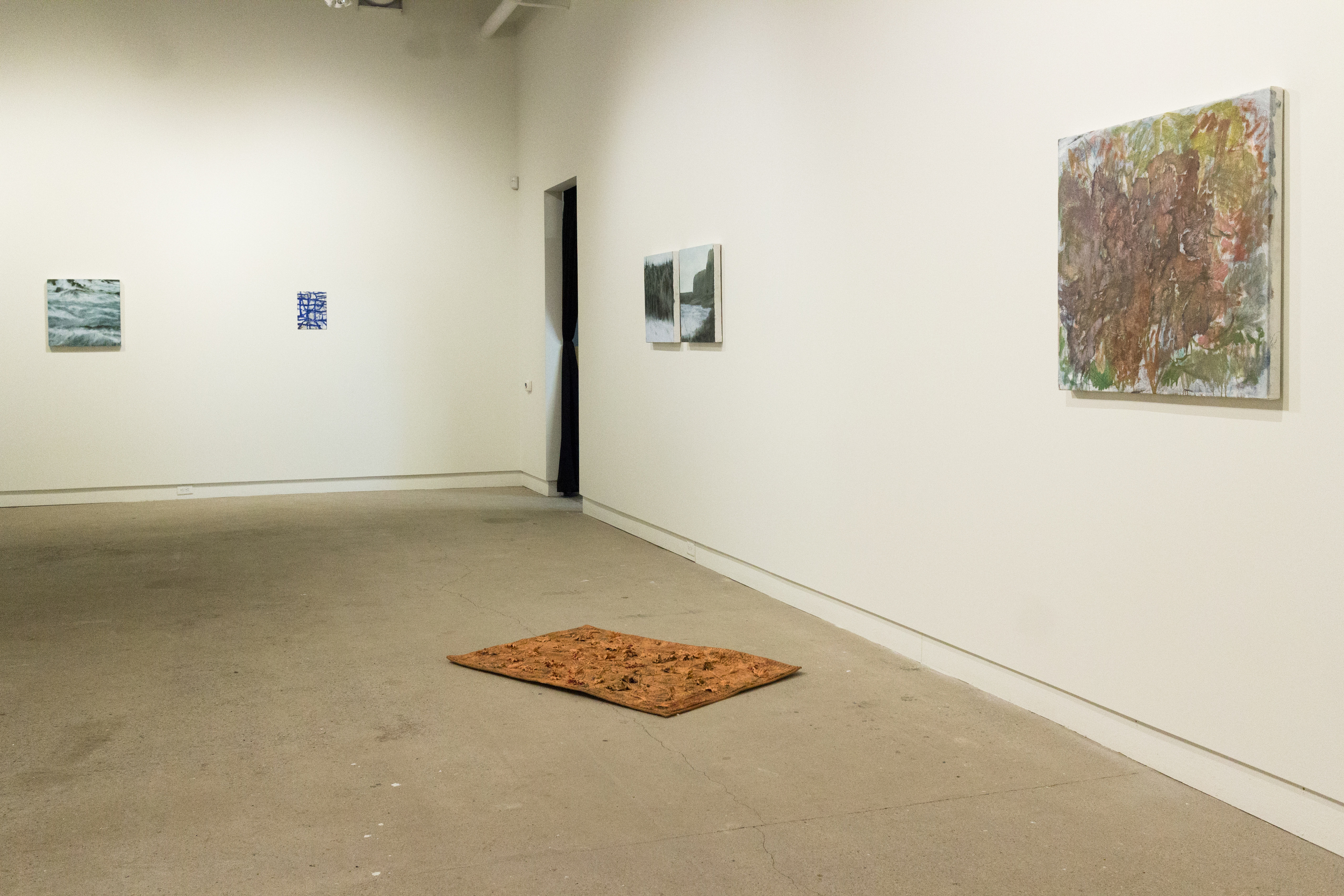 installation view sotto Jennifer Carvalho, Jamie Macaulay, Jenine Marsh, Kim Neudorf and Jag Raina January 9 to February 20, 2016 Modern Fuel Artist-Run Centre Kingston, Ontario, Canada photo by Chris Miner
