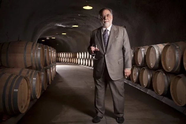 Francis Ford Copolla in the wine cave at Inglenook. Photo courtesy of sfgate.com