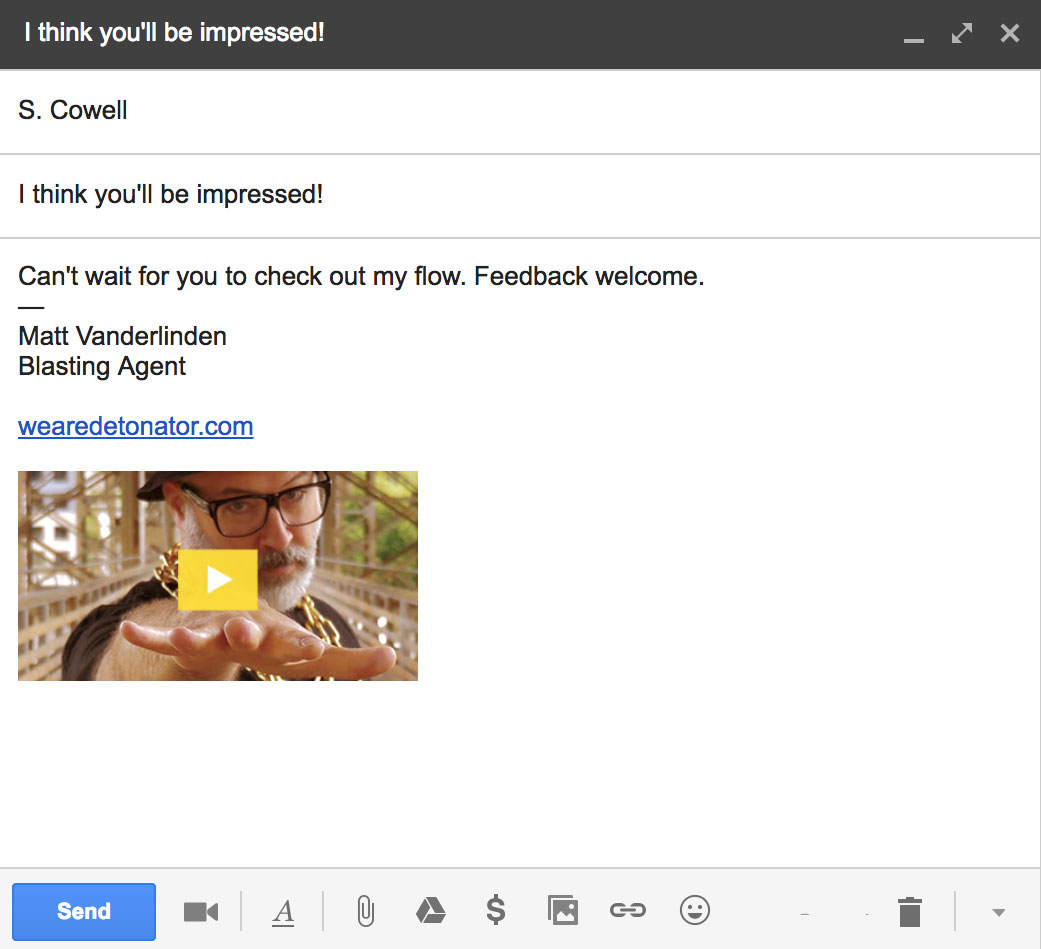 Behold, the video signature in its natural habitat.