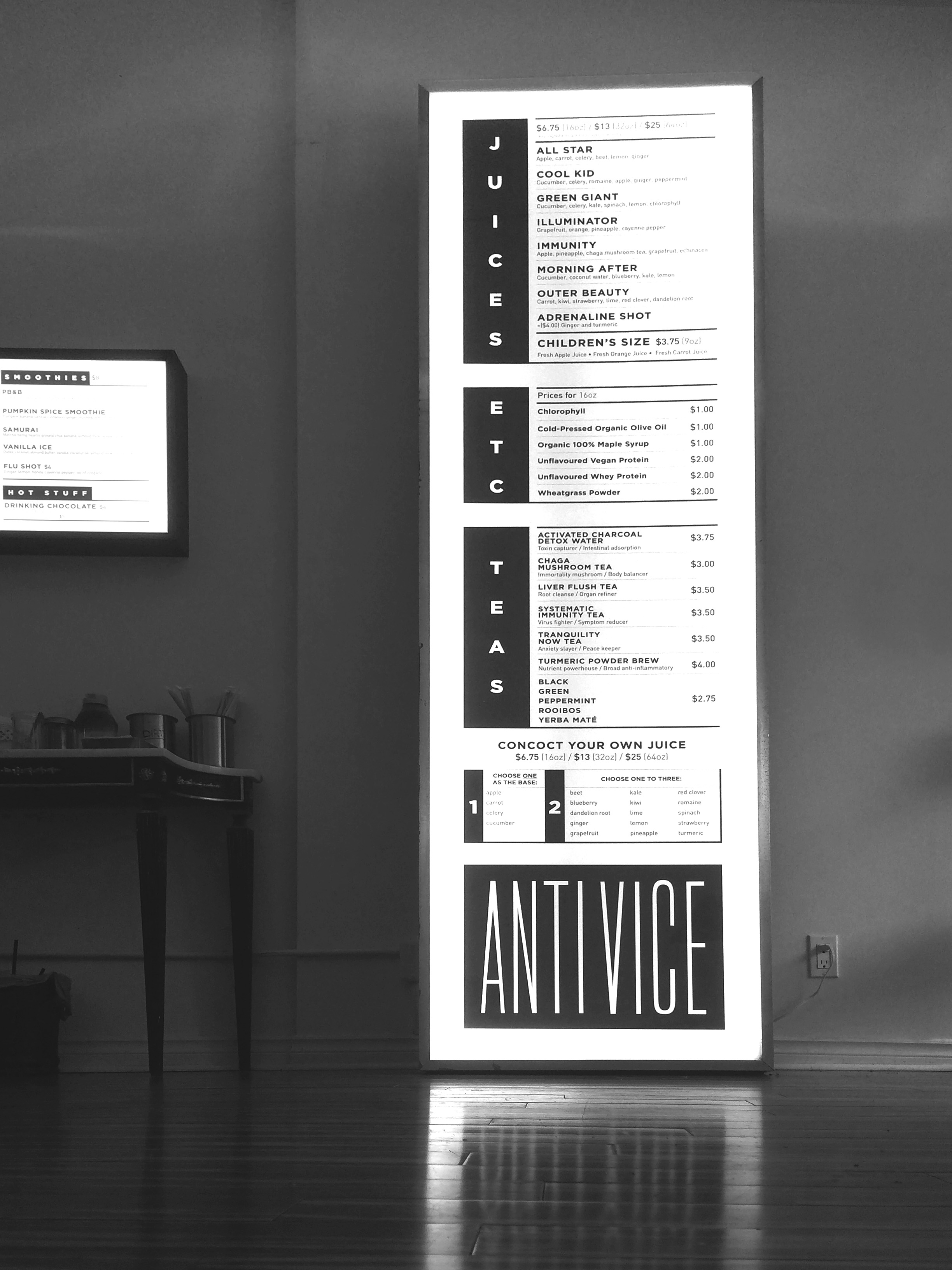 Menu Lightbox Design