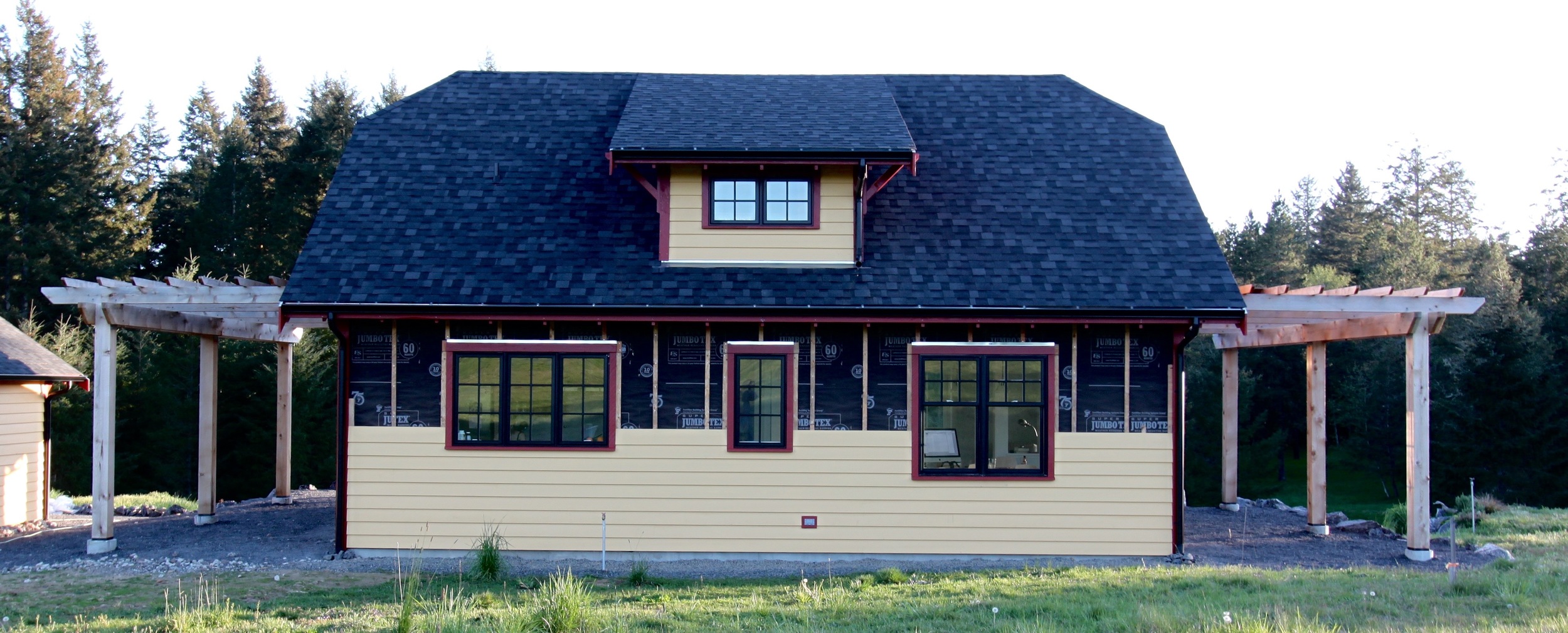 Siding goes up fast!