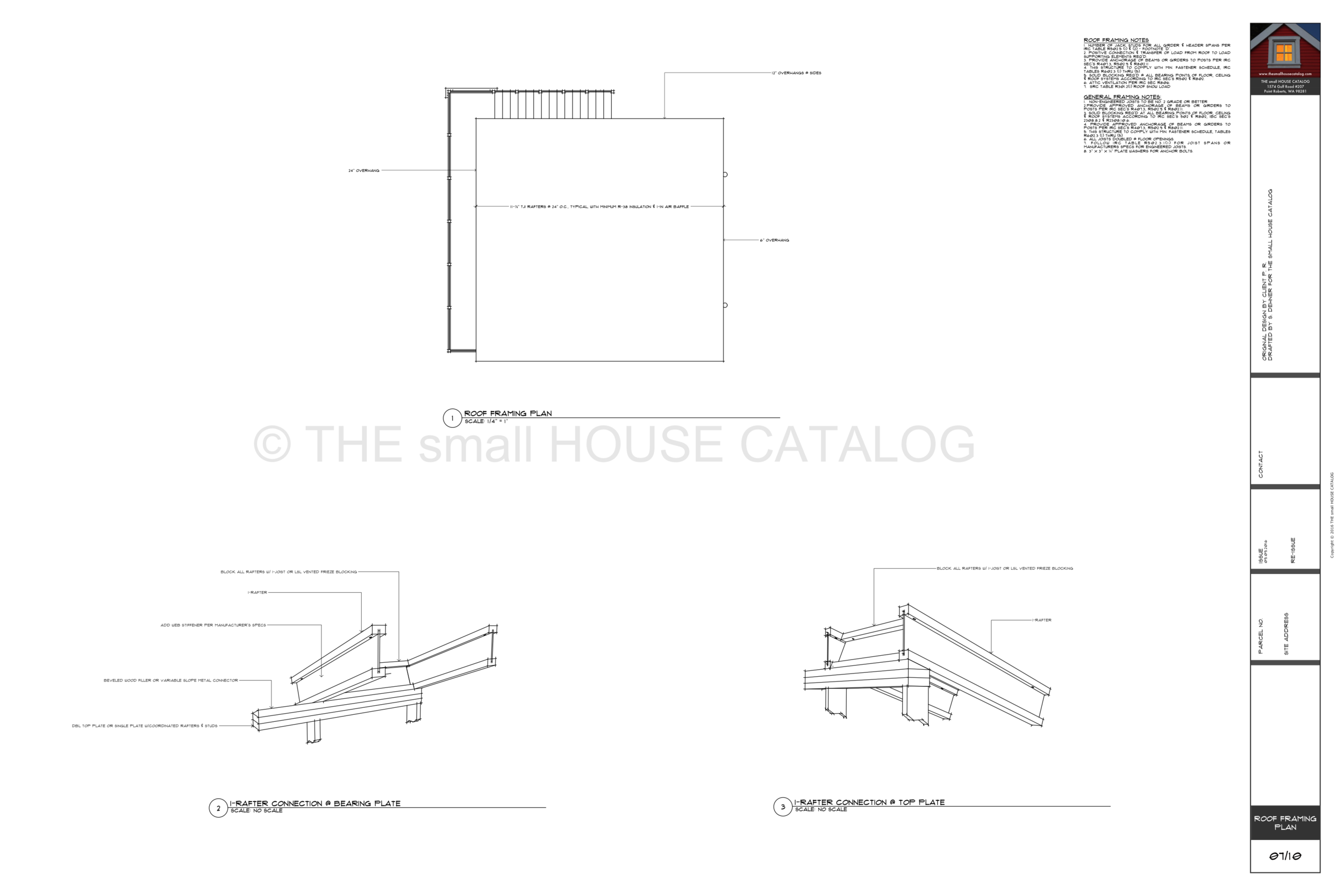 Roof framing plan