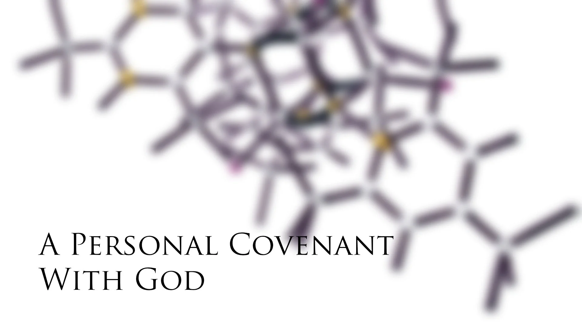 A Personal Covenant With God