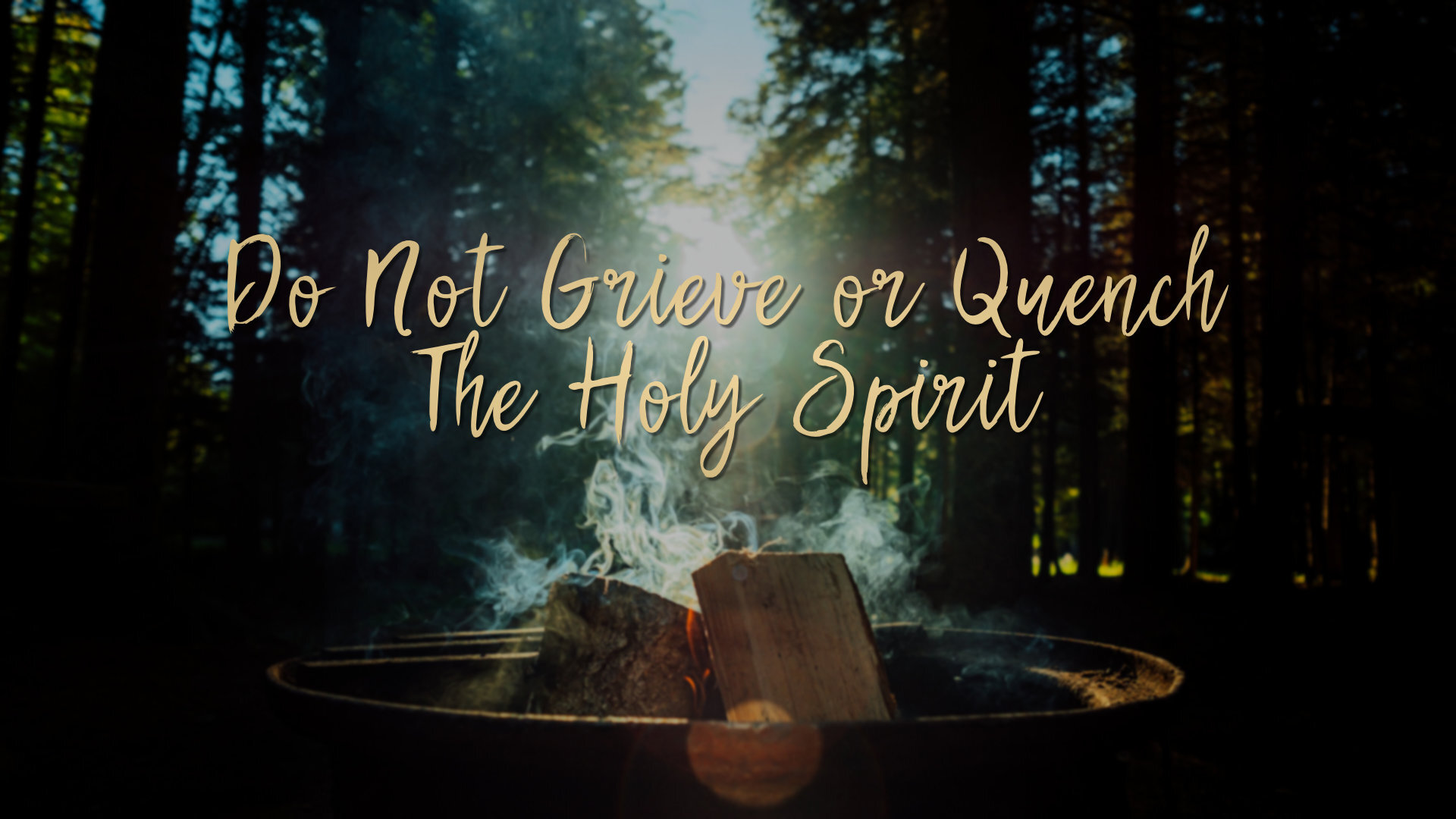 Do Not Grieve or Quench the Holy Spirit