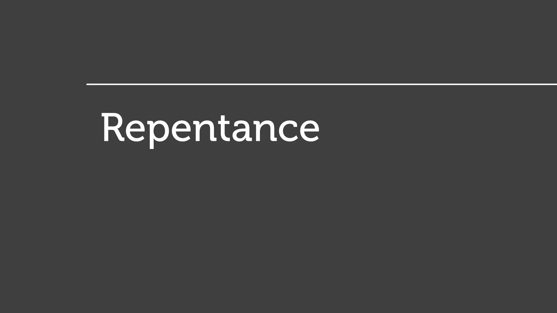 Repentance