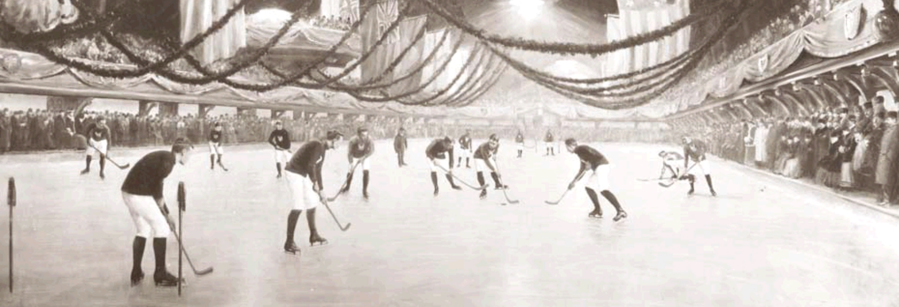 Photo of first indoor ice hockey game. (source: Wikipedia )
