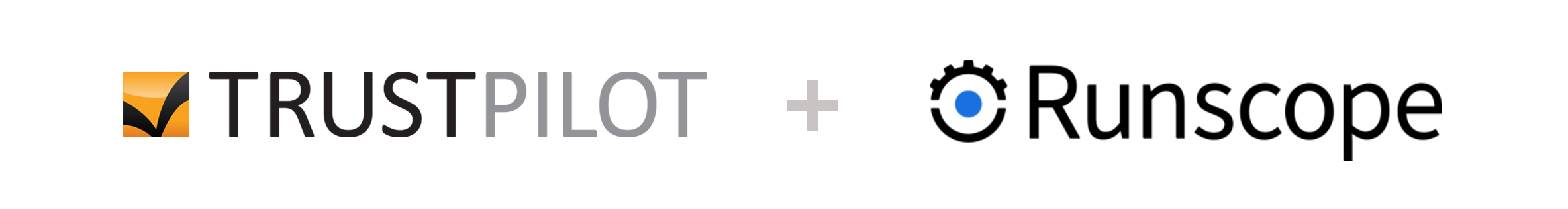 Trustpilot and Runscope logos