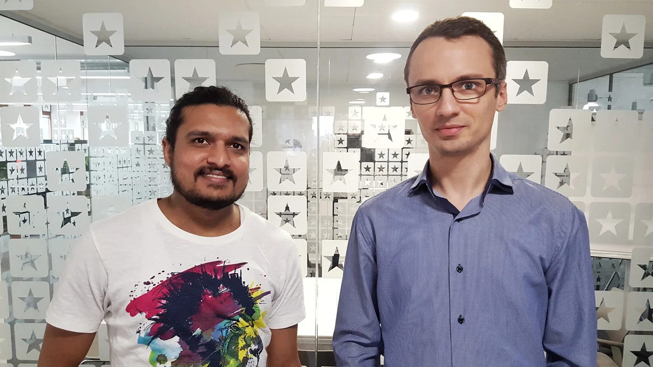 Vikram Mahishi (left) and Dumitru Zavrotschi (right) from the Trustpilot team