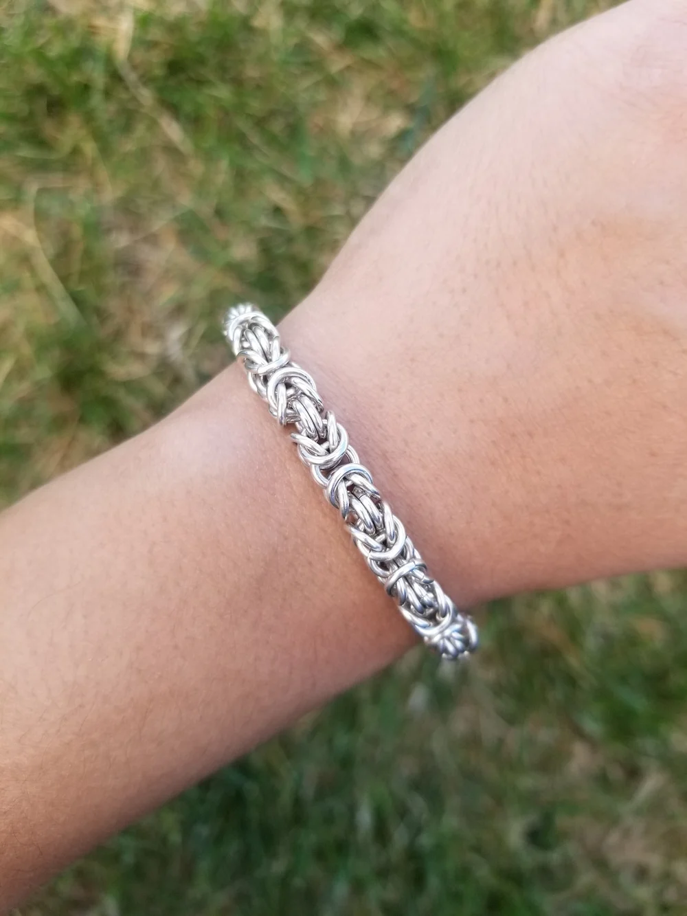 Sterling Skinny Byzantine Bracelet WiRealm by Tamara