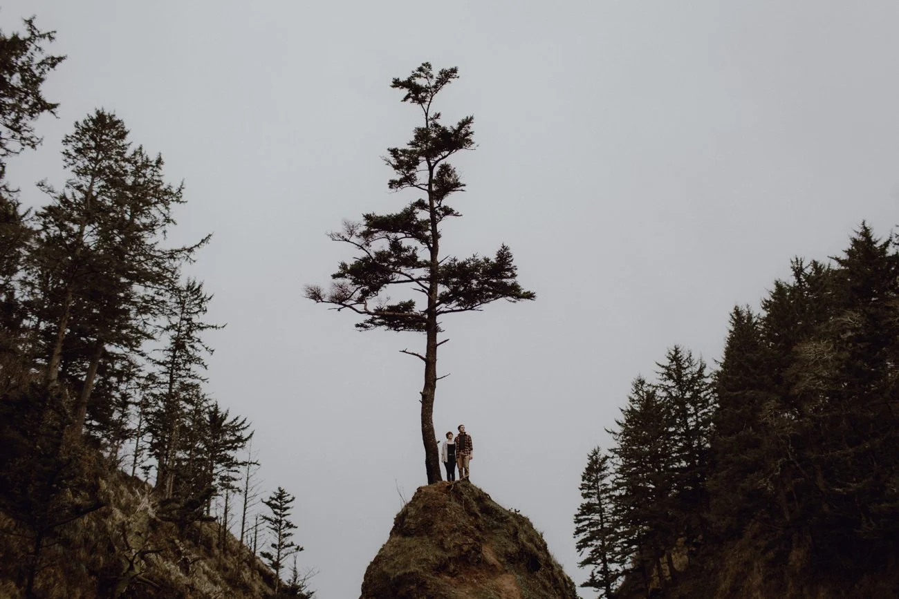 Oregon coast engagement photo by Portland Wedding Photographer Catalina Jean