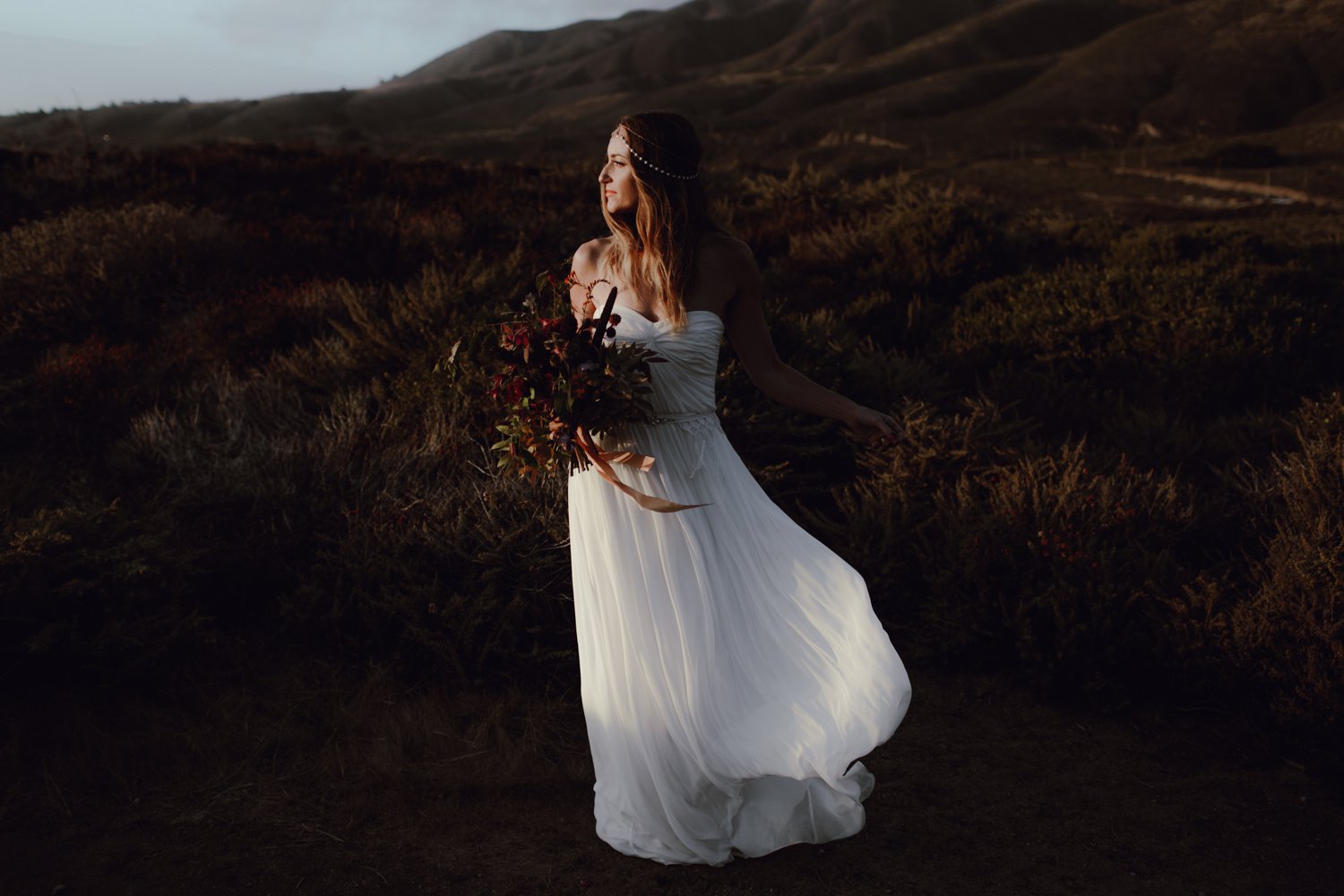 A candid bride portrait by Portland OR Wedding Photographer Catalina Jean