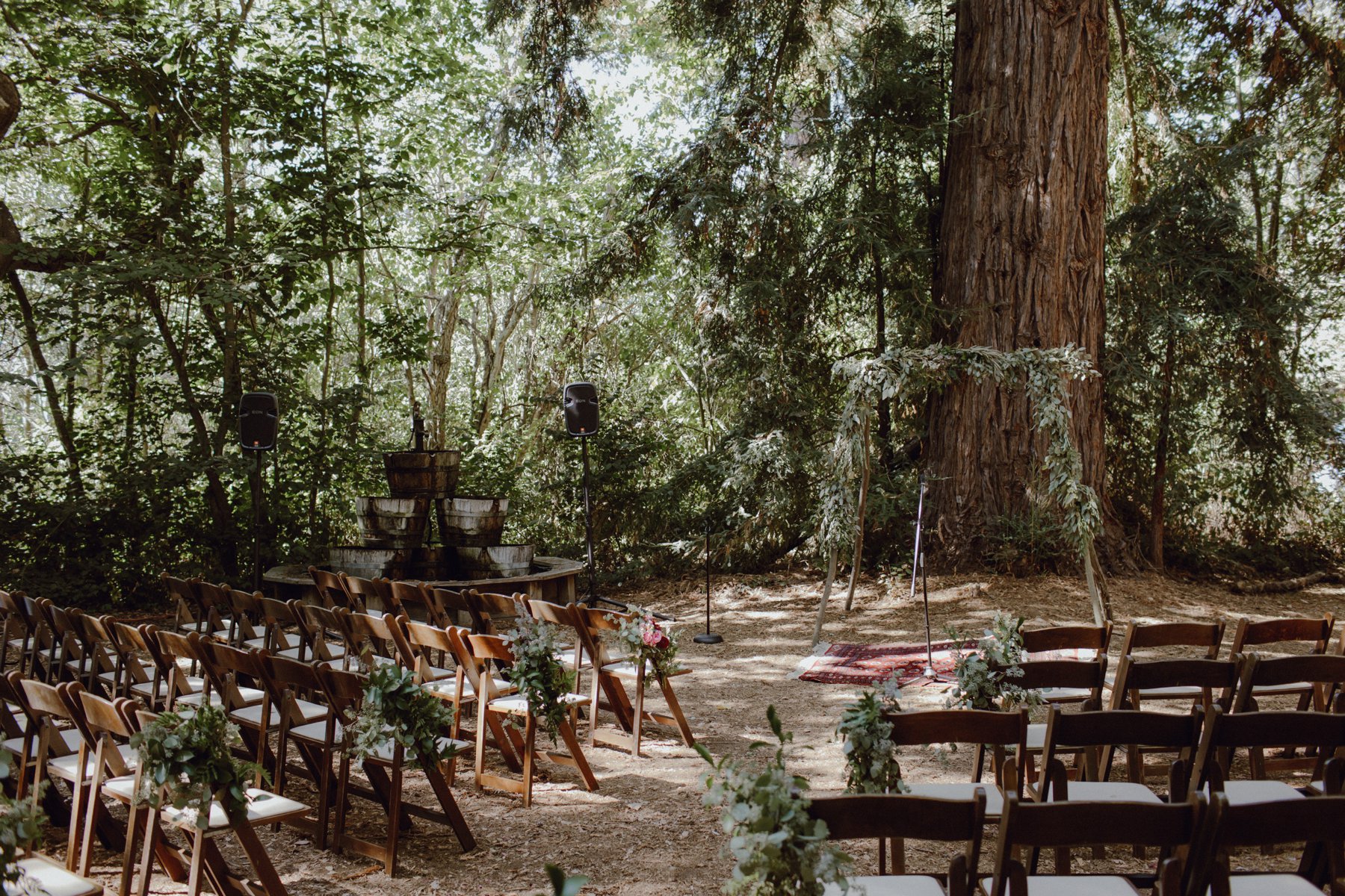 Redwoods ceremony site at Sand Rock Farm