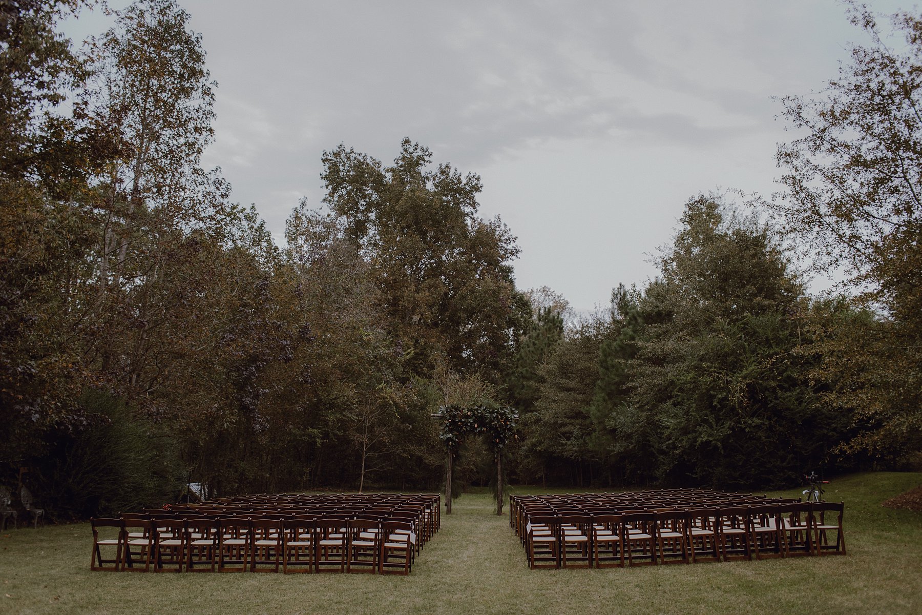 Wedding ceremony decor at Sweet Olive Farm by Catalina Jean Photography