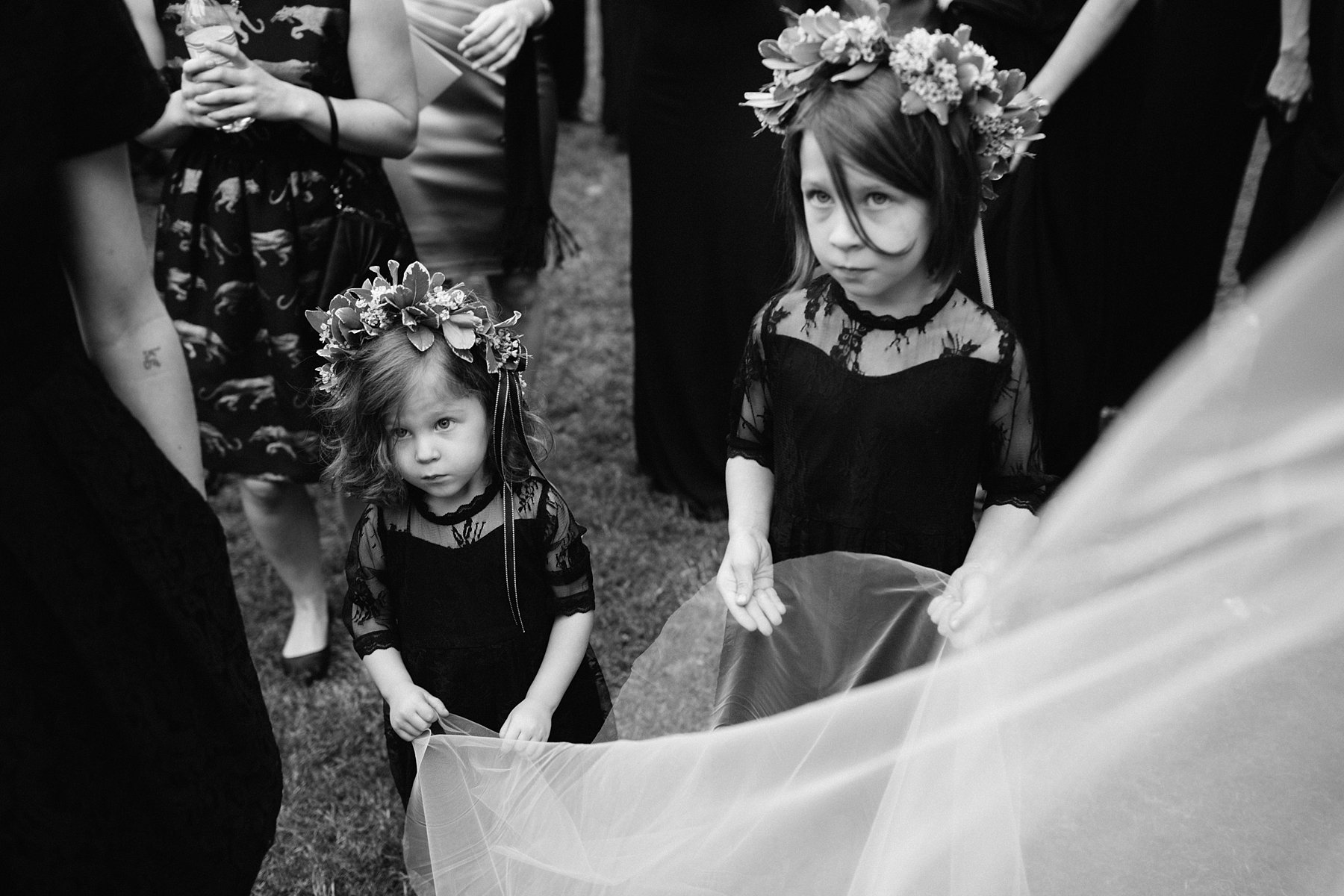 Flower girls at a wedding by Georgia photographer Catalina Jean