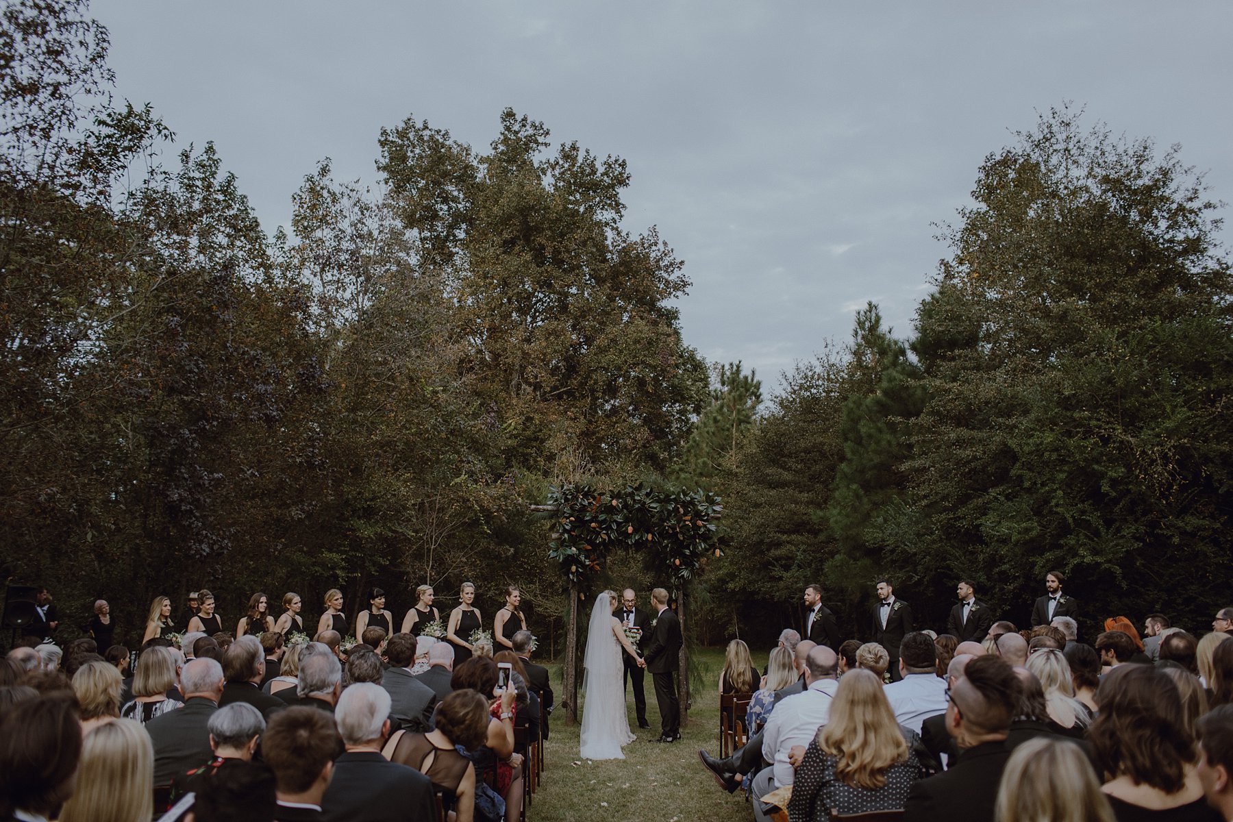 Wedding ceremony site at Sweet Olive Farm