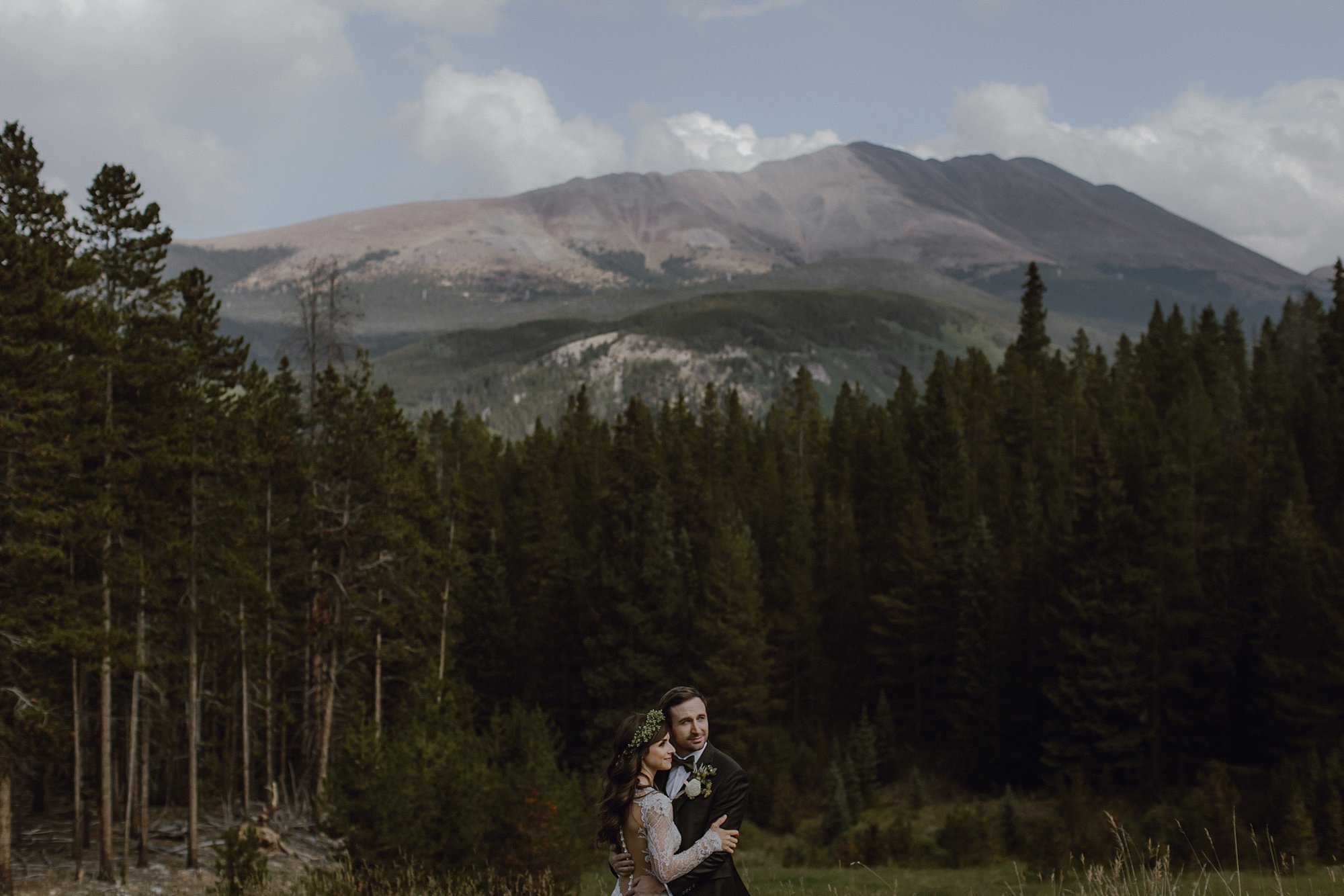 A wedding up in the mountains of Breckenridge, CO