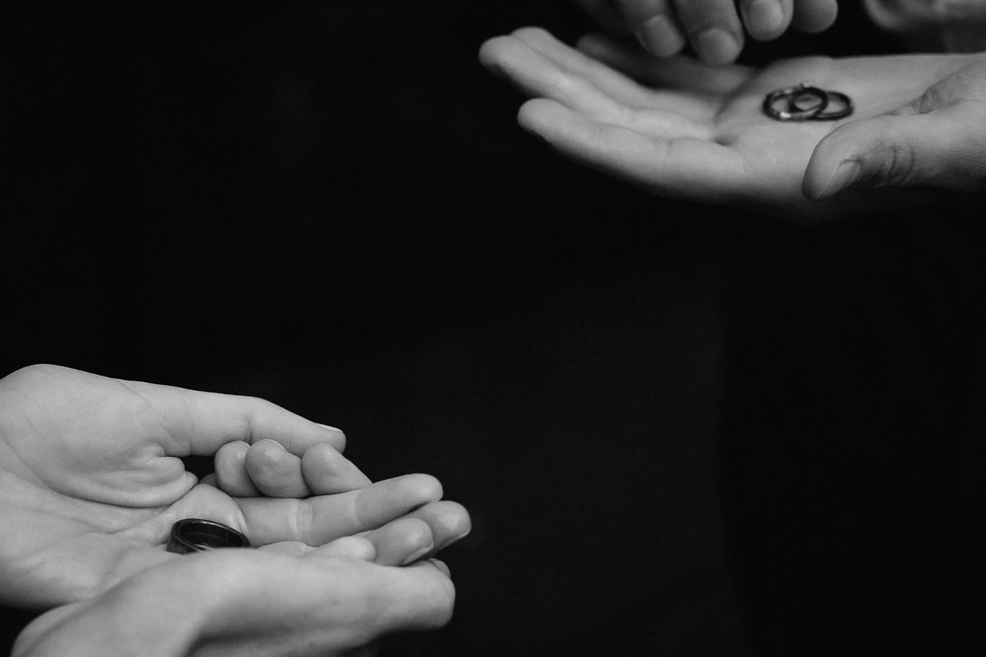 Wedding rings at a Latourell Falls elopement